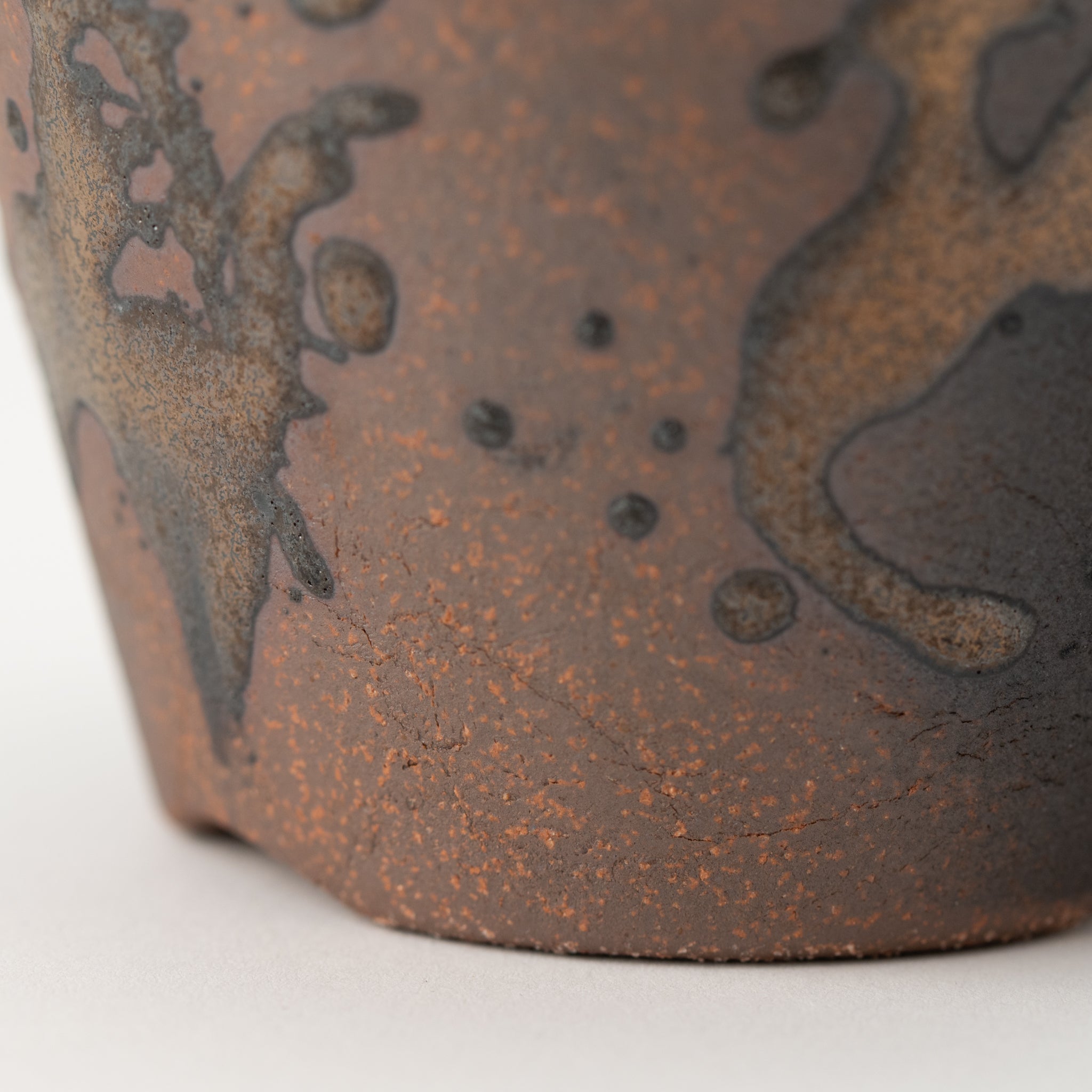 Naginowa Gold Paint Standard BANKO Ware Japanese Bonsai Pot 3.6in.