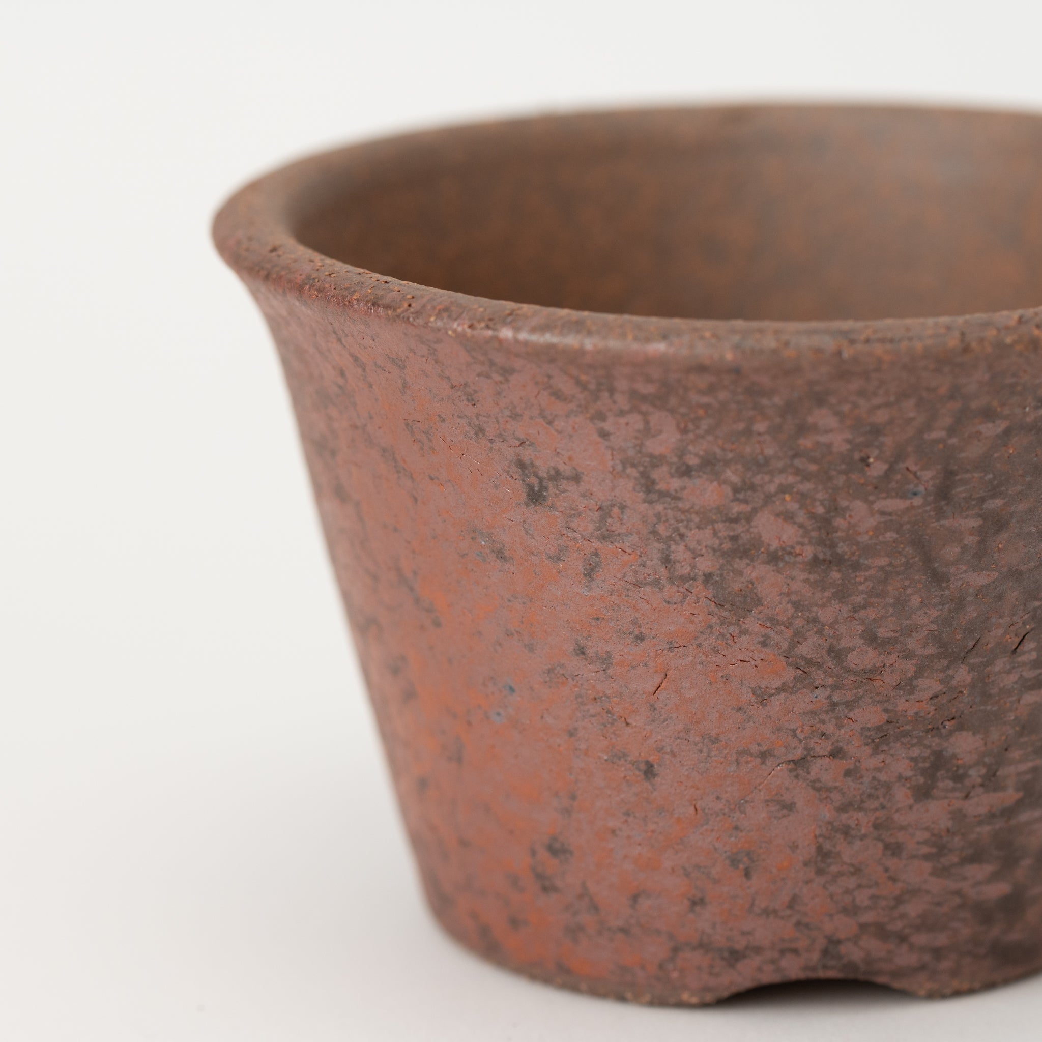 Naginowa Akafuki Standard BANKO Ware Japanese Bonsai Pot 4.3 in.