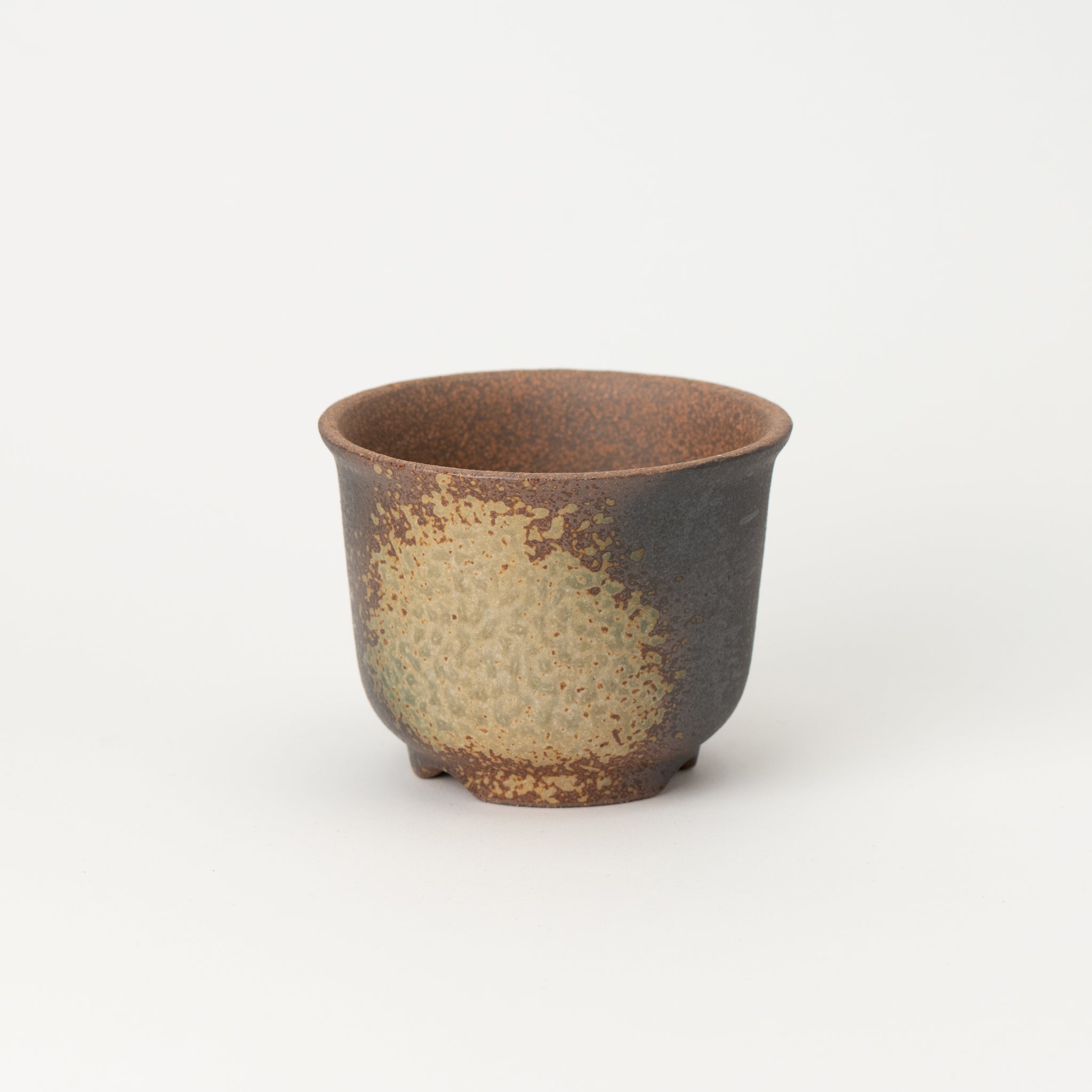 Naginowa Yubuki Rounded BANKO Ware Japanese Bonsai Pot 4.3 in.