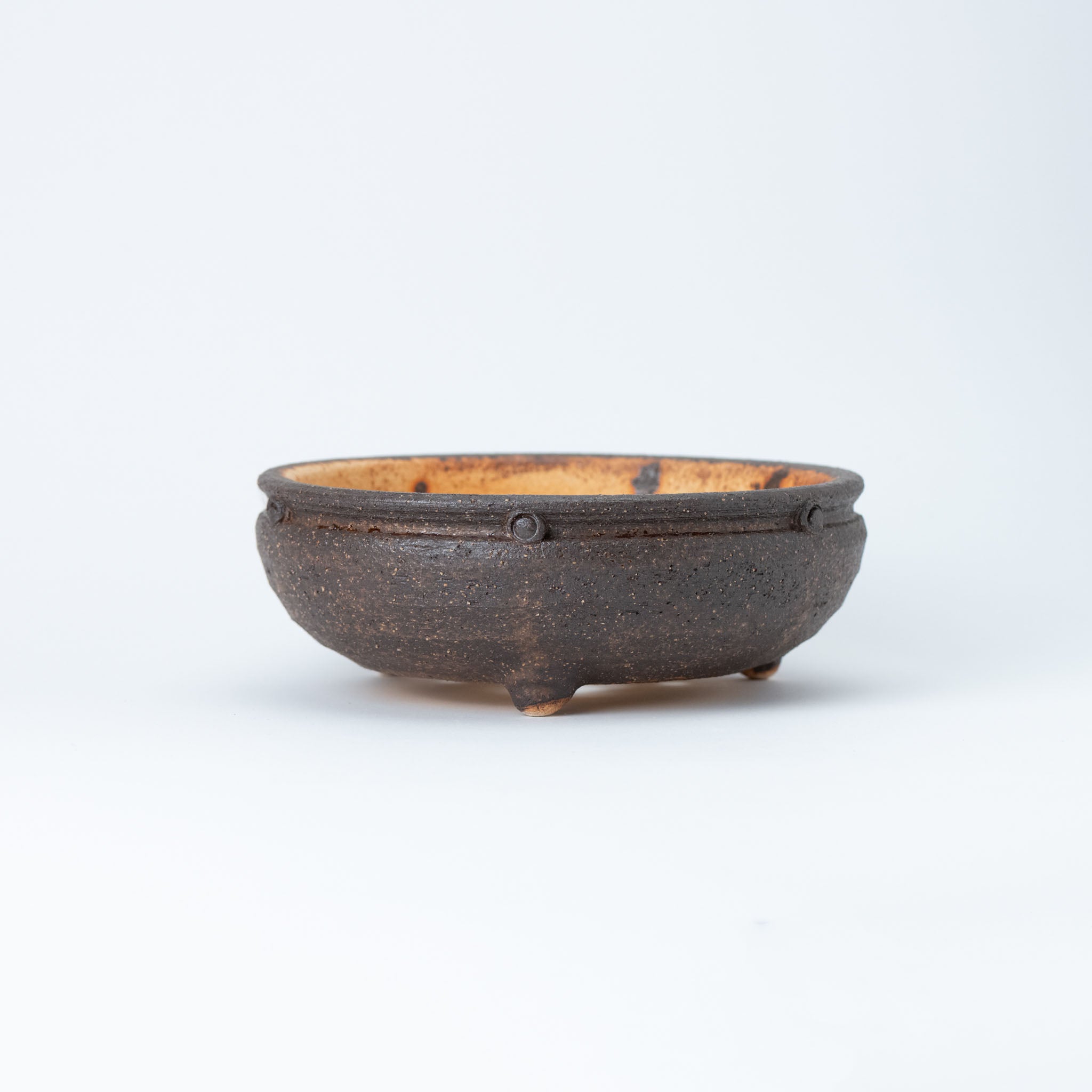 Naginowa Shigaraki Ware Komon Japanese Bonsai Pot Set of 3