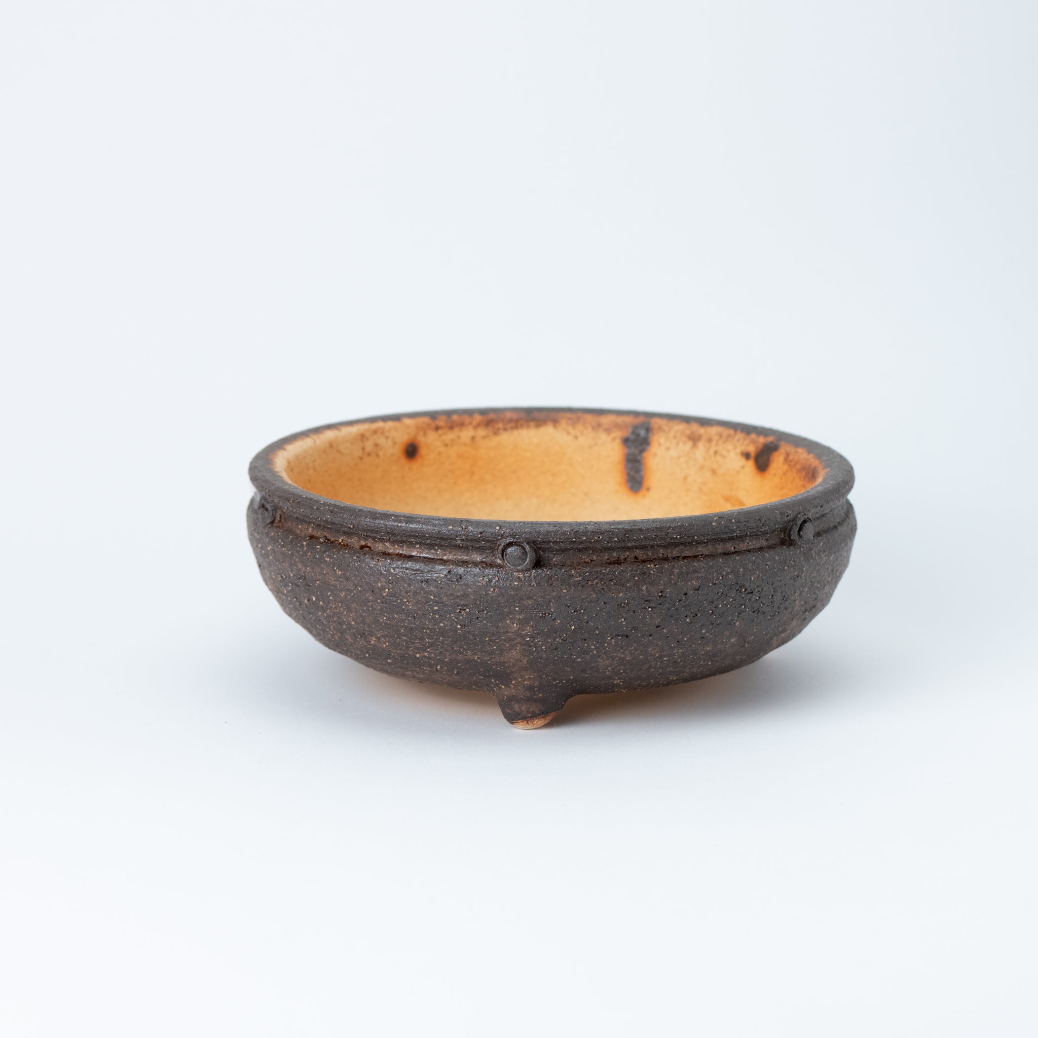 Naginowa Shigaraki Ware Komon Japanese Bonsai Pot Set of 3