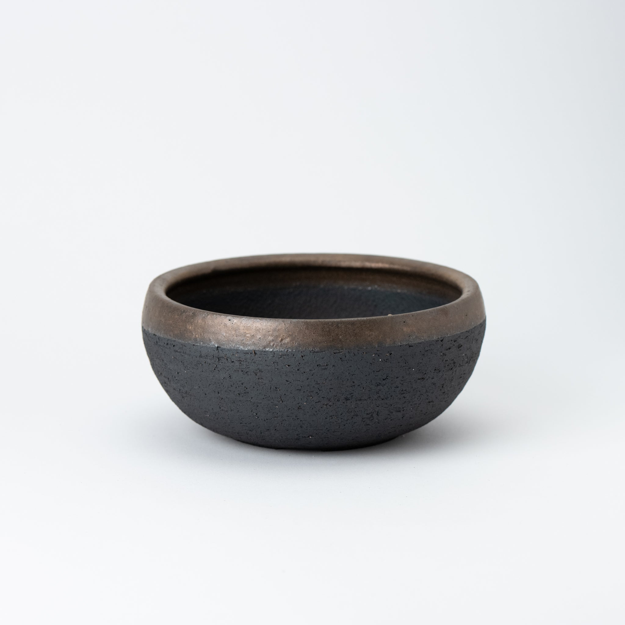 Naginowa Shigaraki Ware Gold Rust Medium Depth Japanese Bonsai Pot 6.7 in.