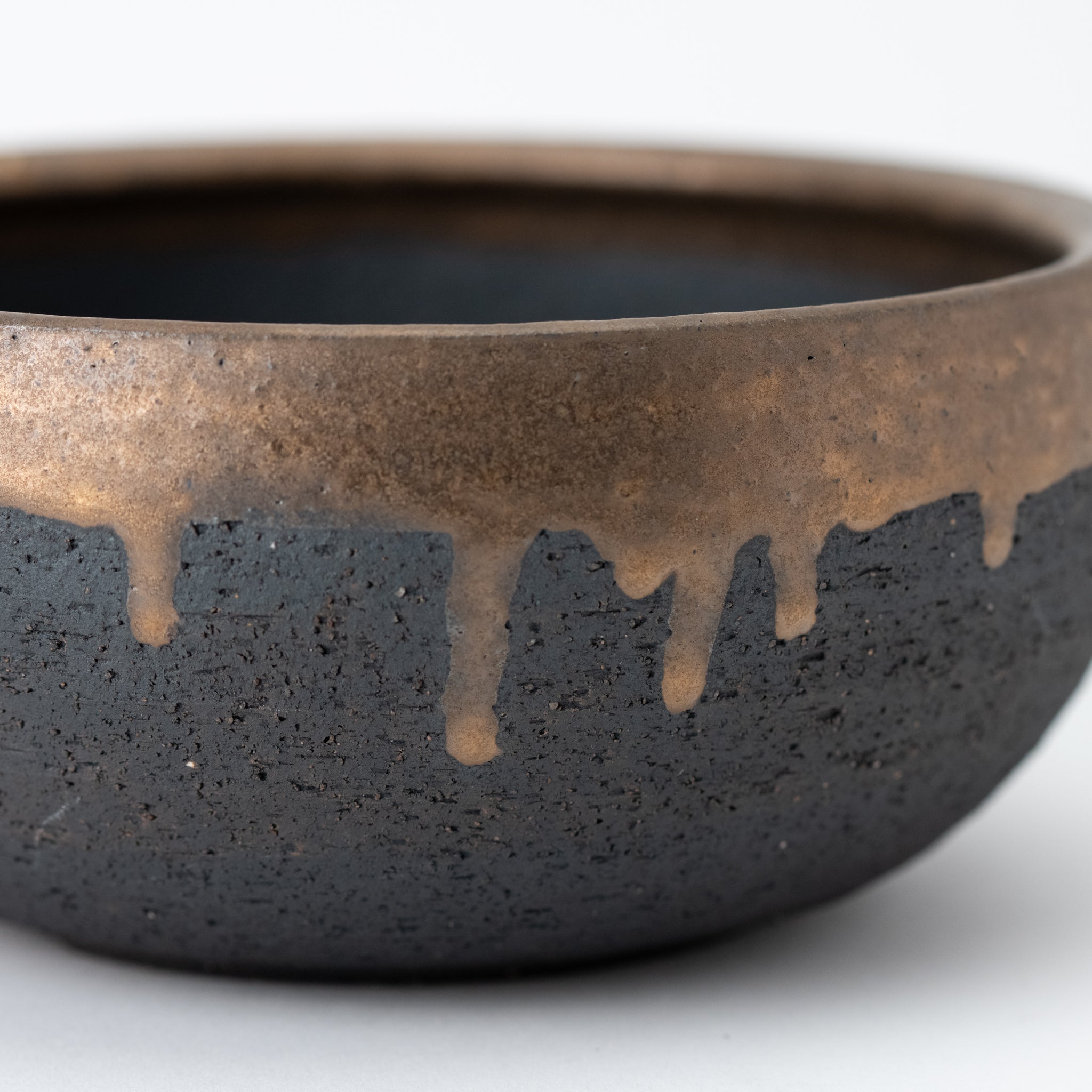 Naginowa Shigaraki Ware Gold Rust Medium Depth Japanese Bonsai Pot 6.7 in.