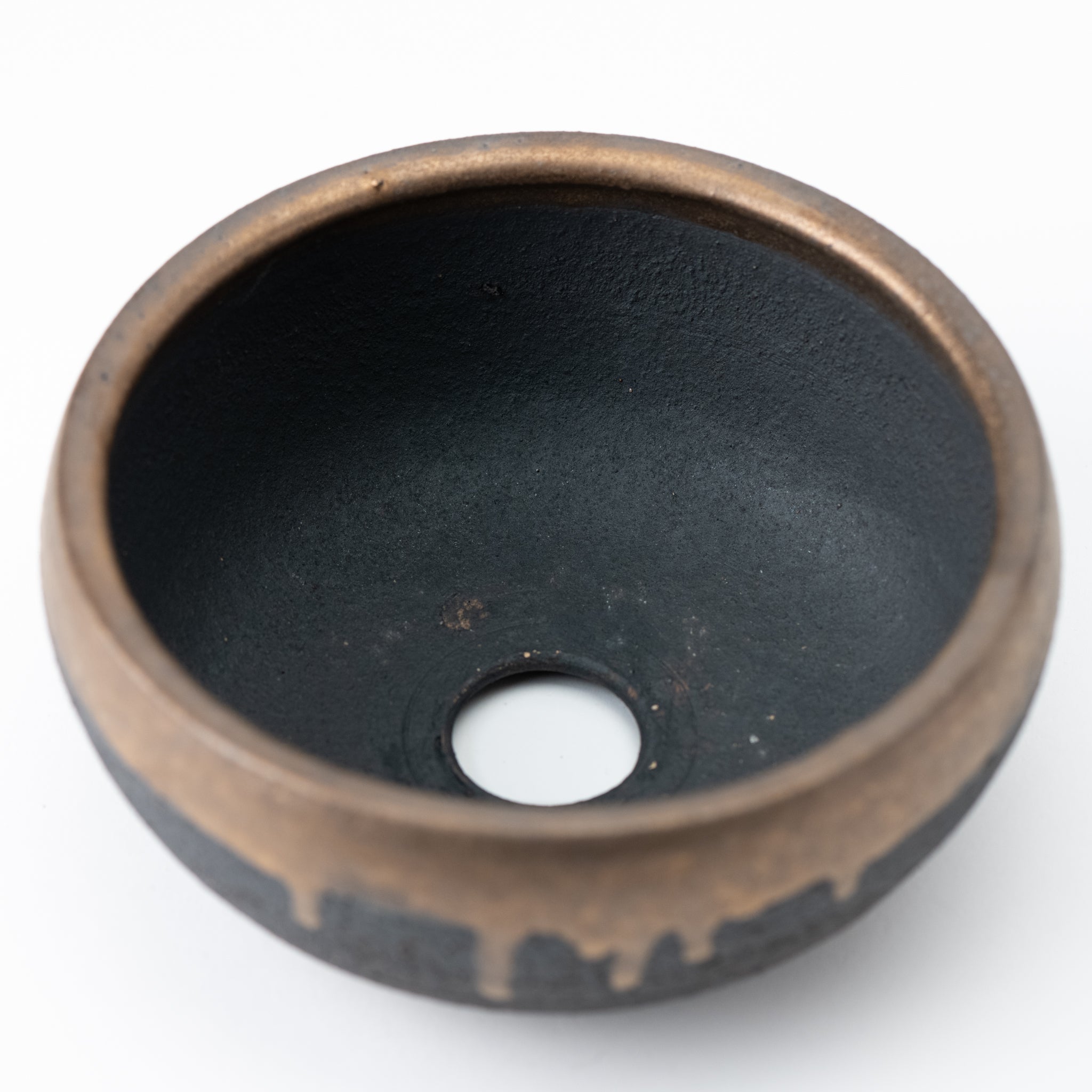 Naginowa Shigaraki Ware Gold Rust Medium Depth Japanese Bonsai Pot 6.7 in.