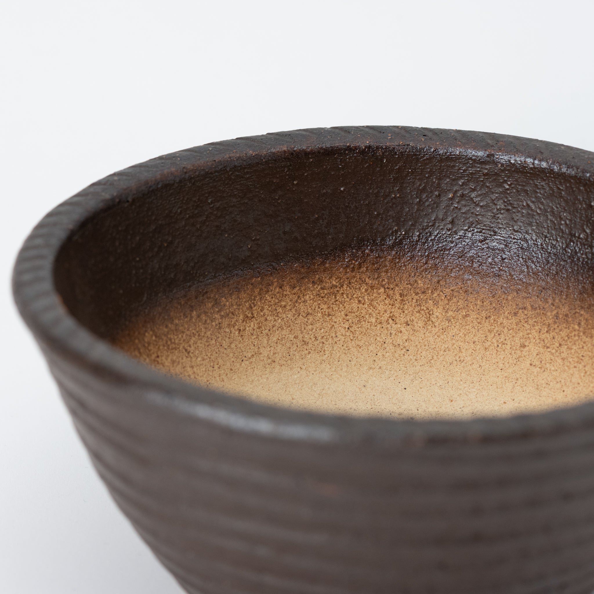 Naginowa Shigaraki Ware Burnt Lined Japanese Bonsai Pot 7.1 in.