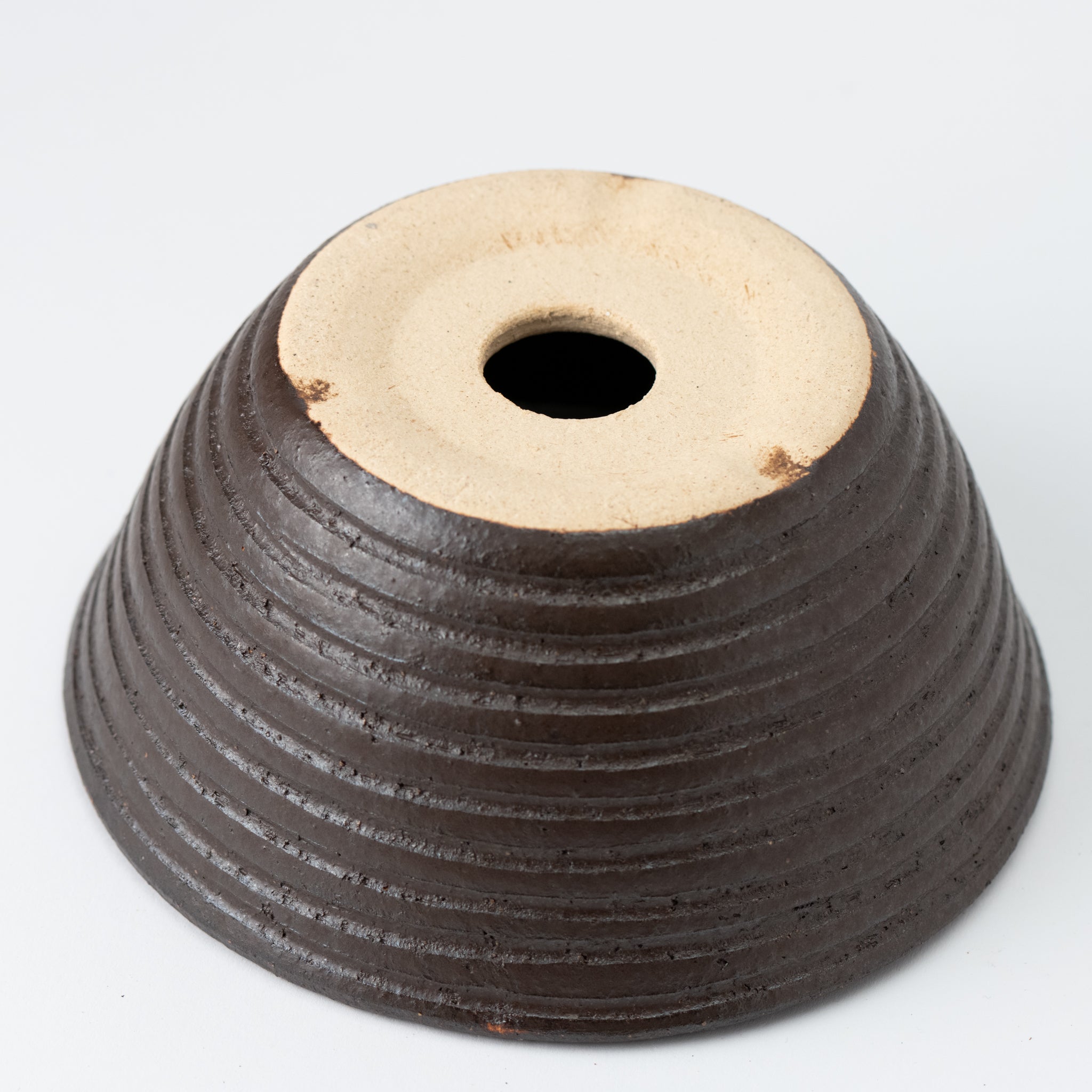 Naginowa Shigaraki Ware Burnt Lined Japanese Bonsai Pot 7.1 in.