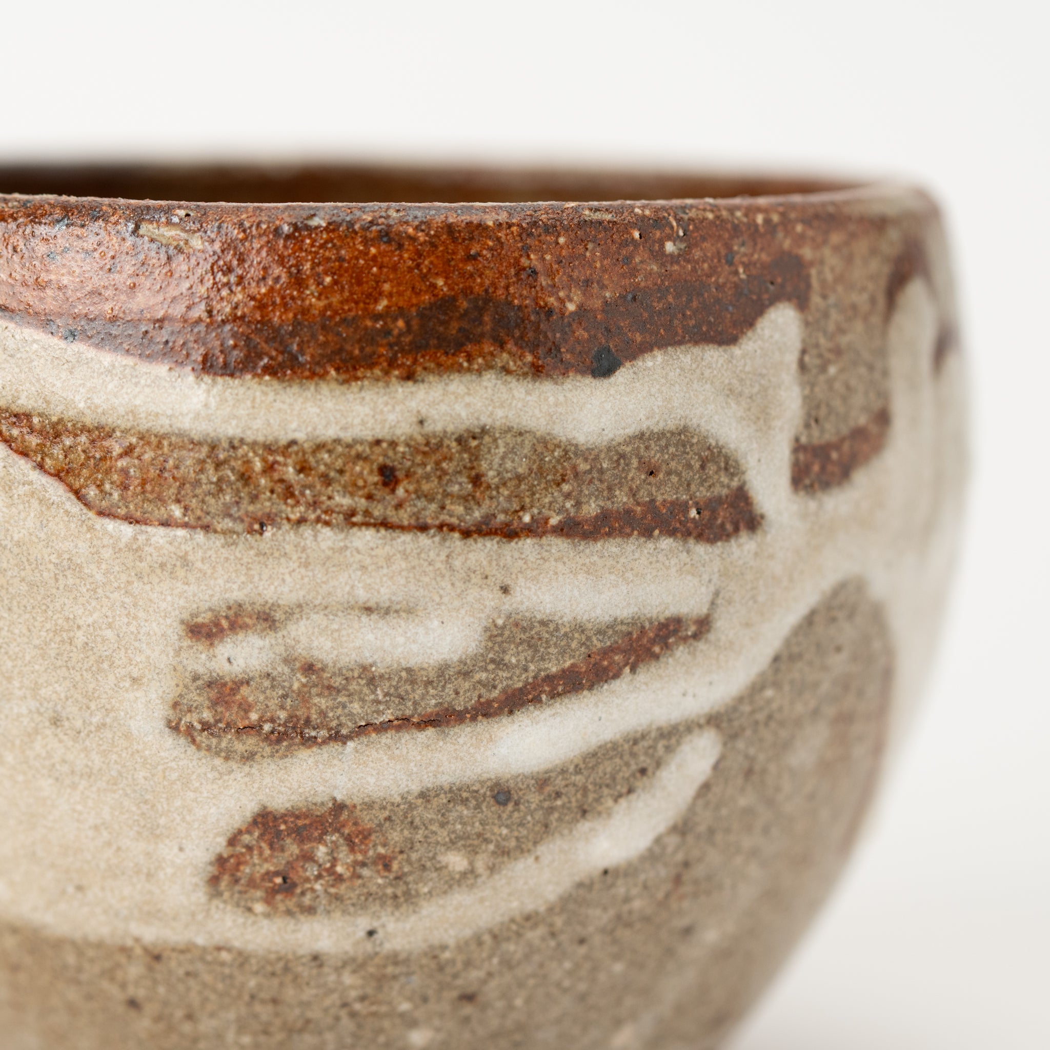 Naginowa Shigaraki Ware Gray Double Painted Japanese Bonsai Pot