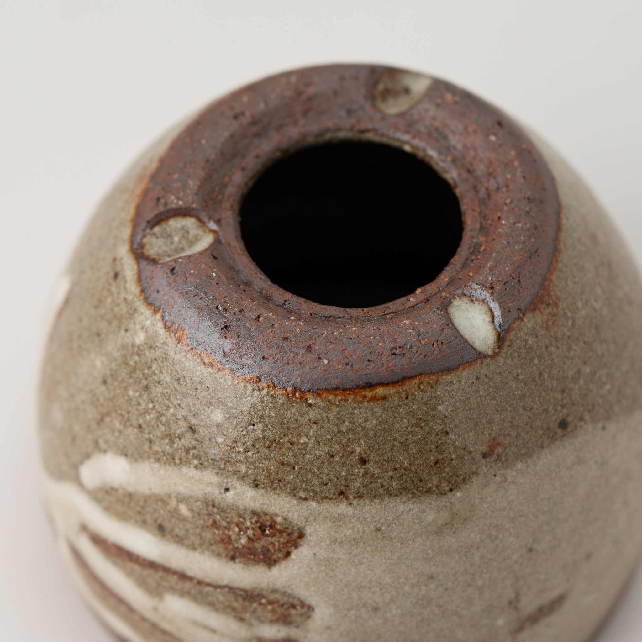 Naginowa Shigaraki Ware Gray Double Painted Japanese Bonsai Pot