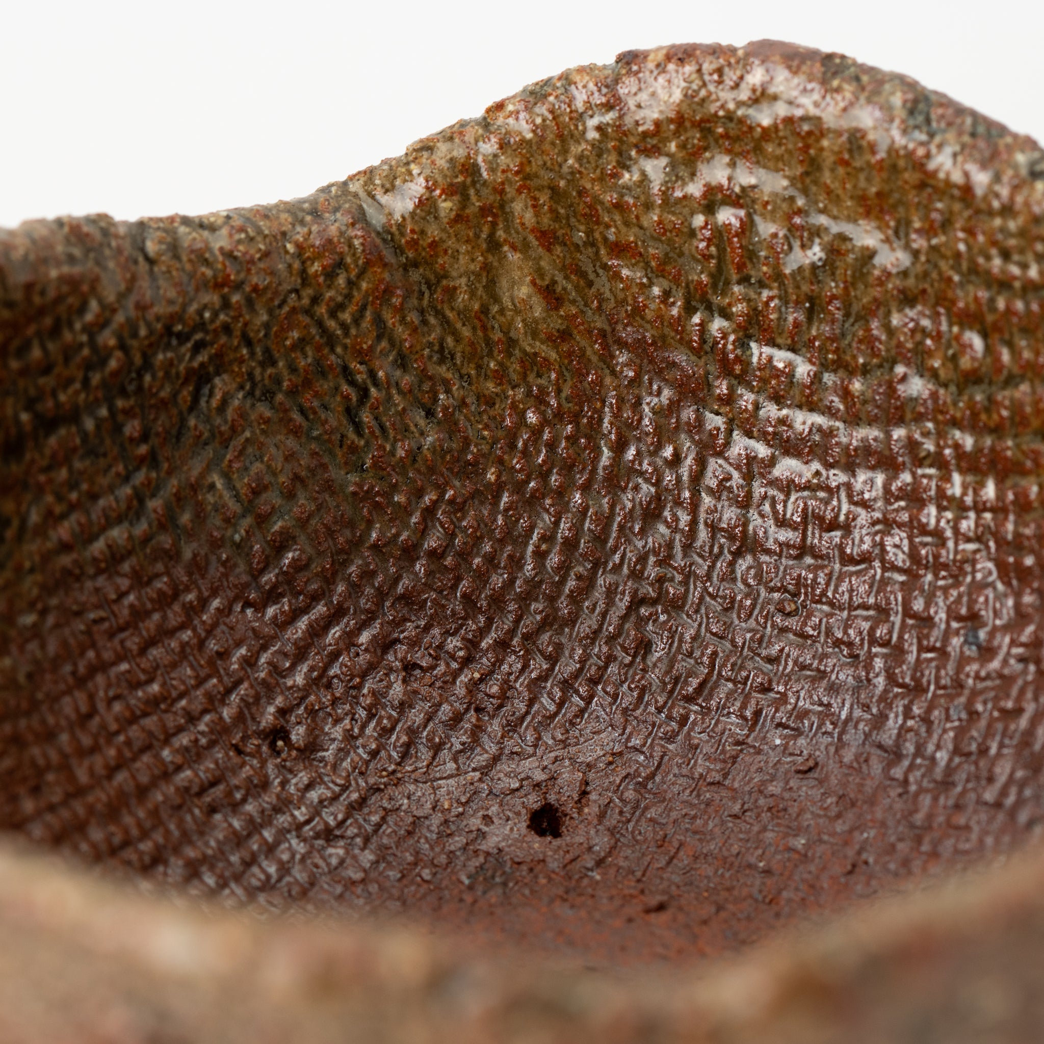 Naginowa Shigaraki Ware Flat 10 Irabo Glaze Japanese Bonsai Pot 6.3 in.