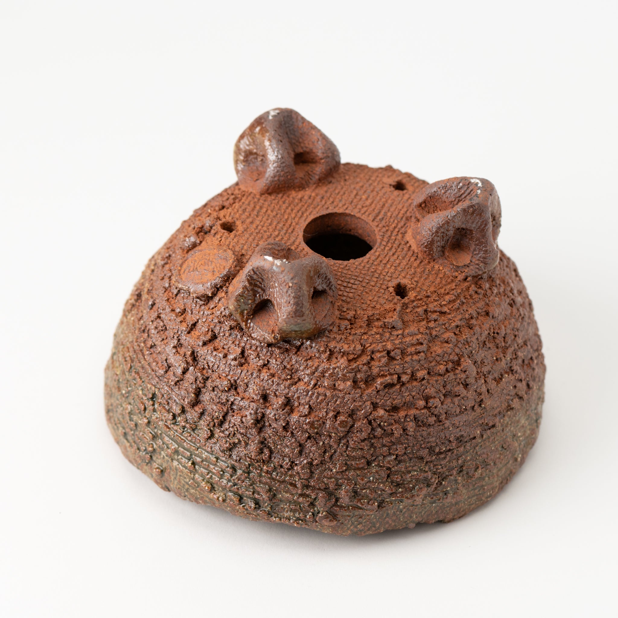 Naginowa Shigaraki Ware Flat 10 Irabo Glaze Japanese Bonsai Pot 6.3 in.