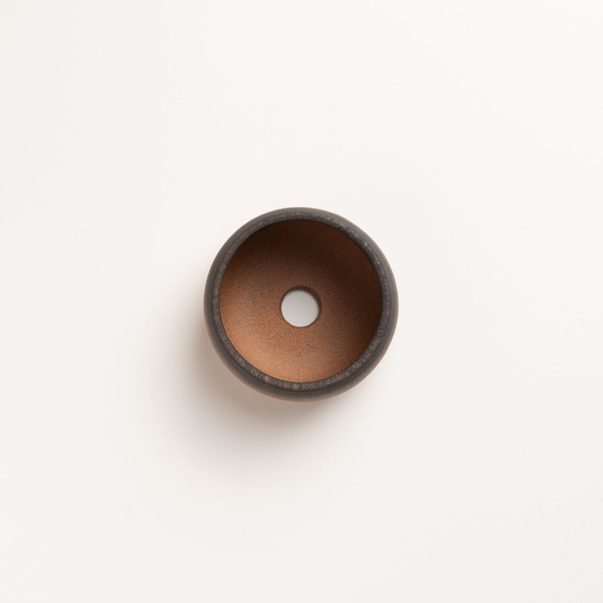 Naginowa Kurofuki BANKO Ware Japanese Bonsai Pot 3.3in.