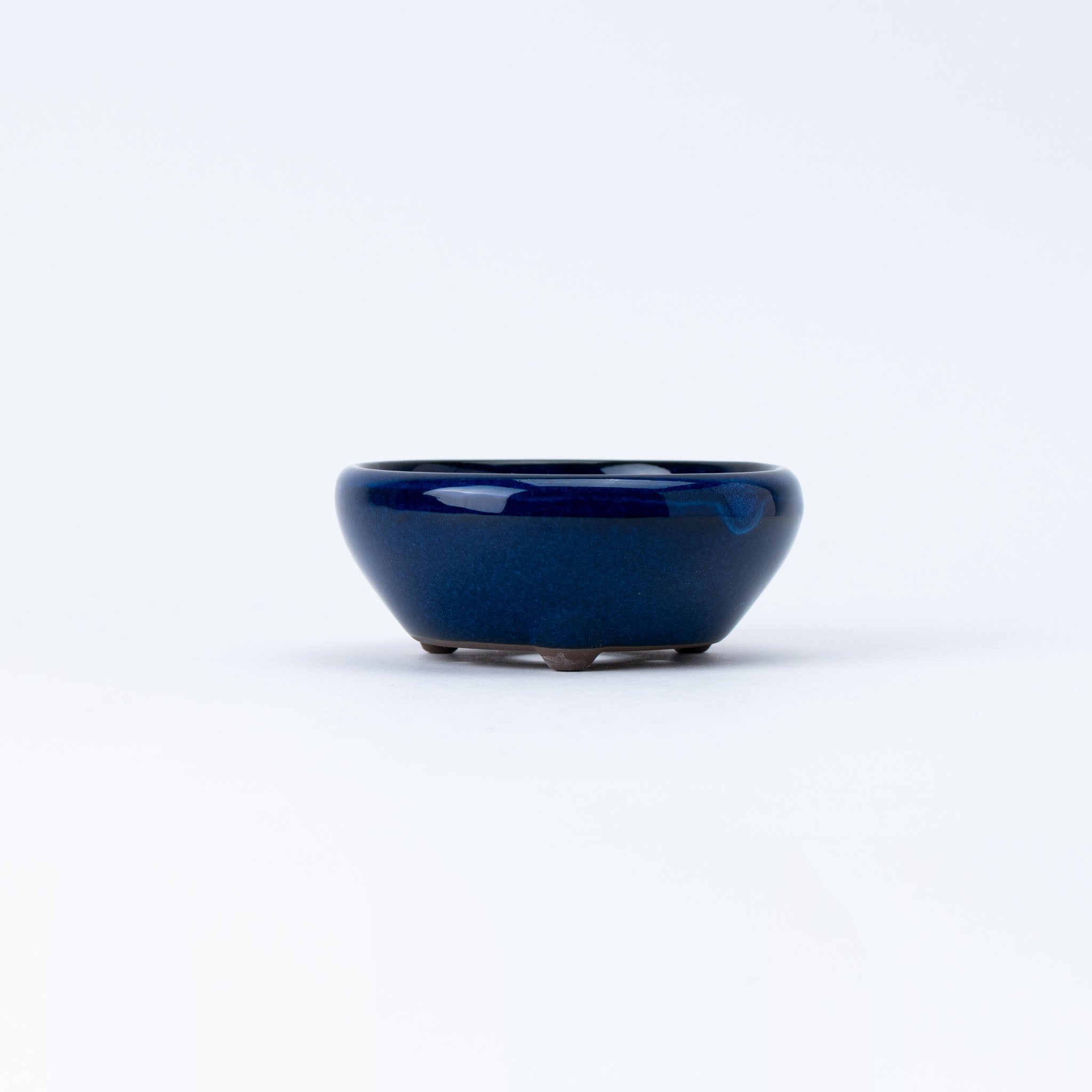 Naginowa Namako Navy BANKO Ware Japanese Bonsai Pot Set of 3