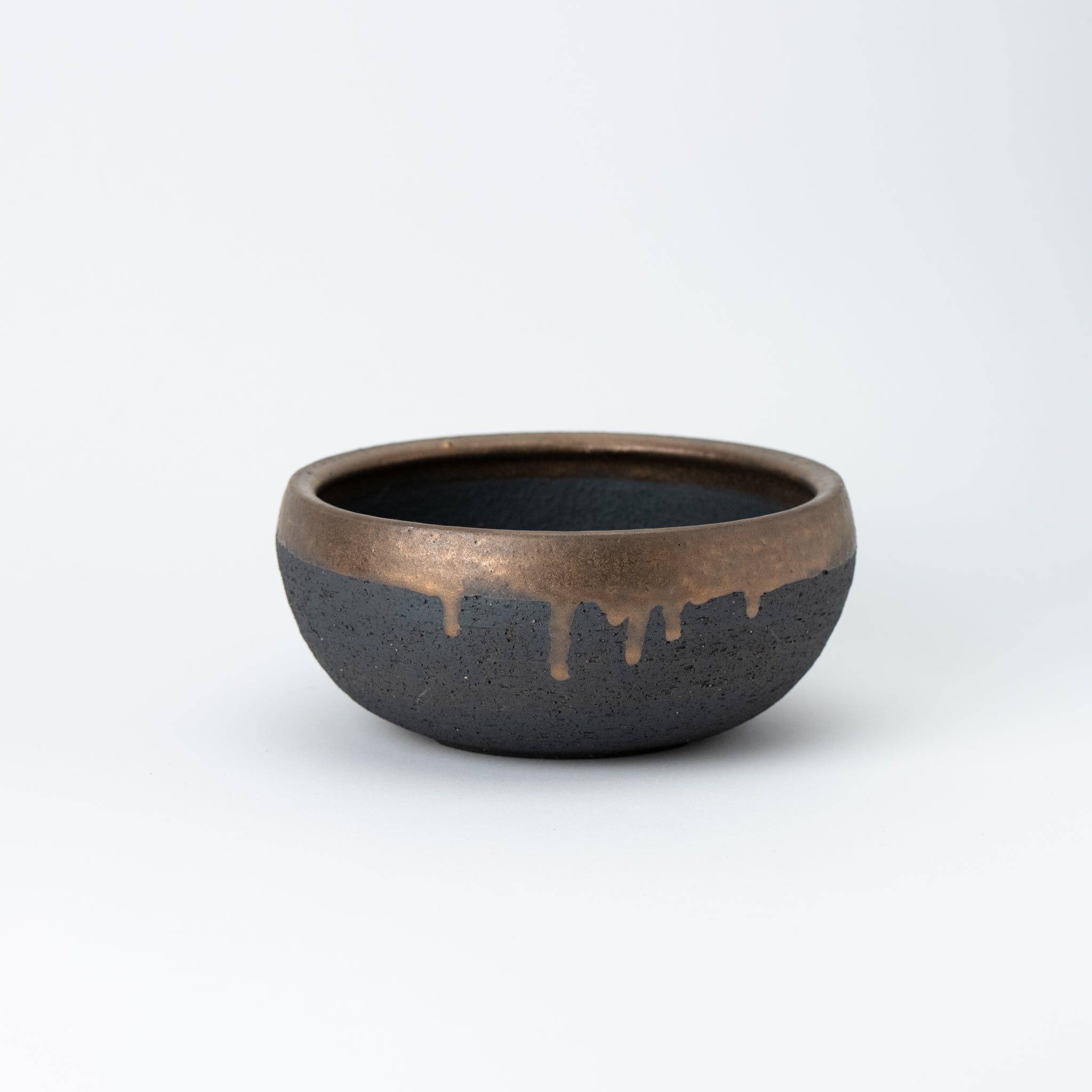 Naginowa Shigaraki Ware Gold Rust Medium Depth Japanese Bonsai Pot 6.7 in.