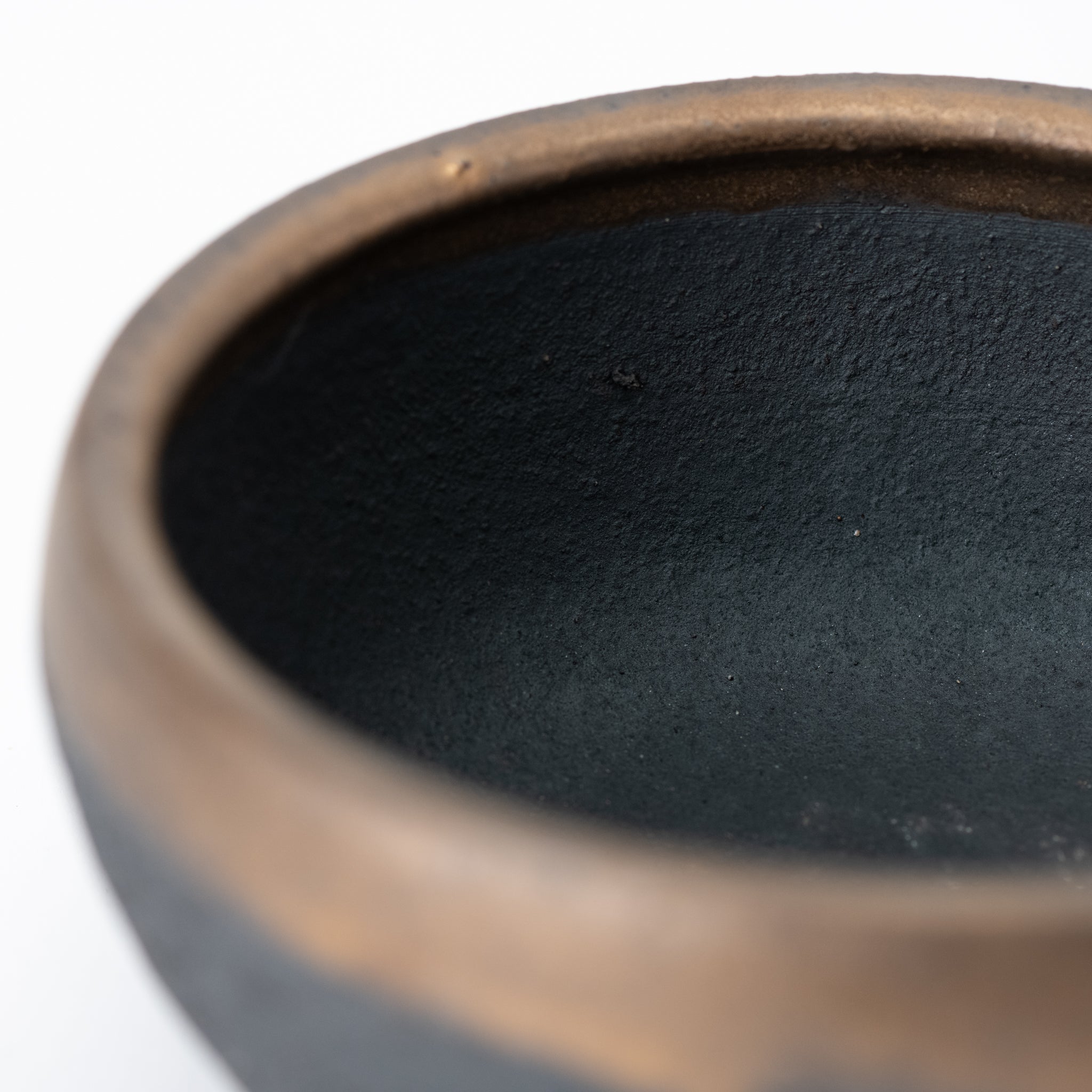 Naginowa Shigaraki Ware Gold Rust Medium Depth Japanese Bonsai Pot 6.7 in.