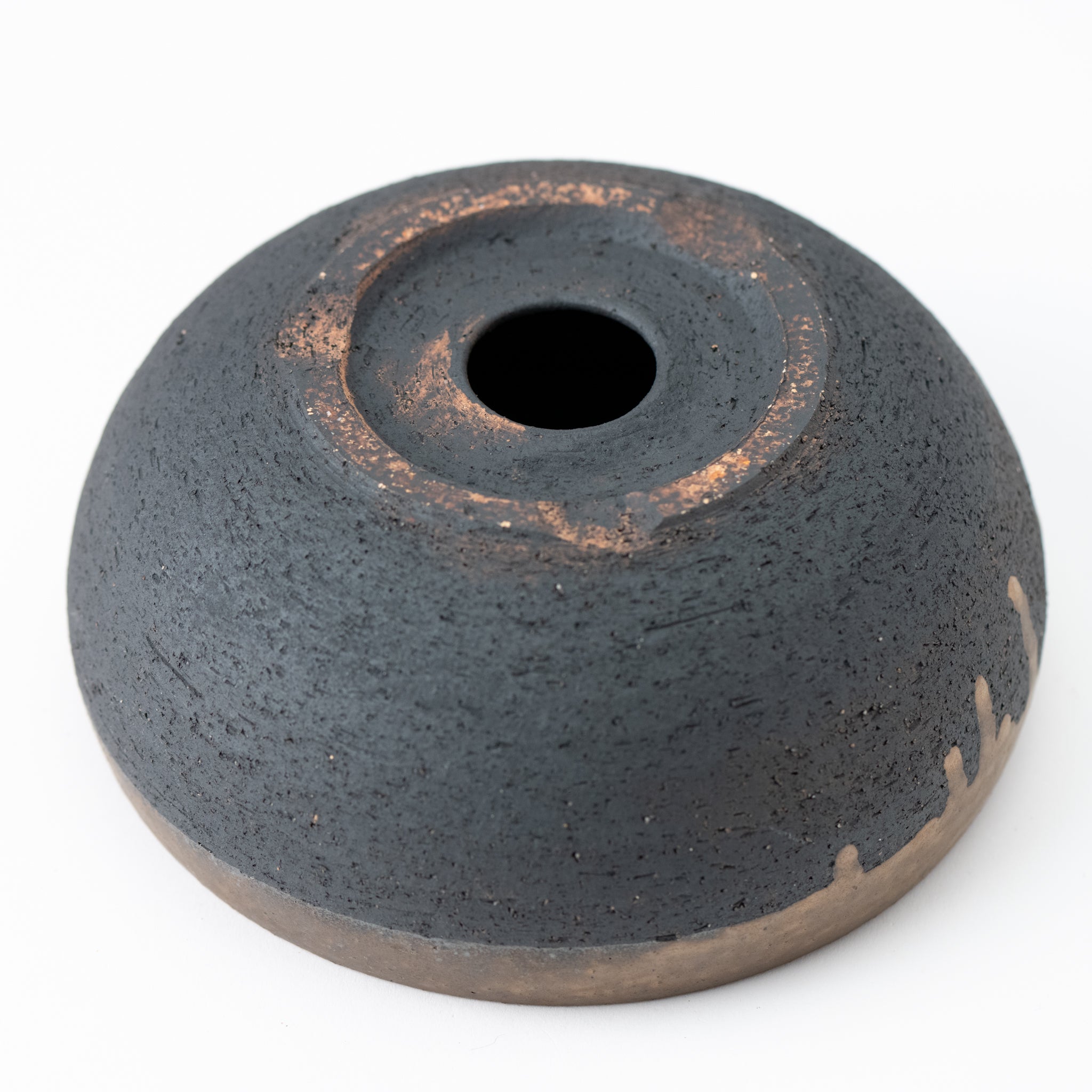 Naginowa Shigaraki Ware Gold Rust Medium Depth Japanese Bonsai Pot 6.7 in.
