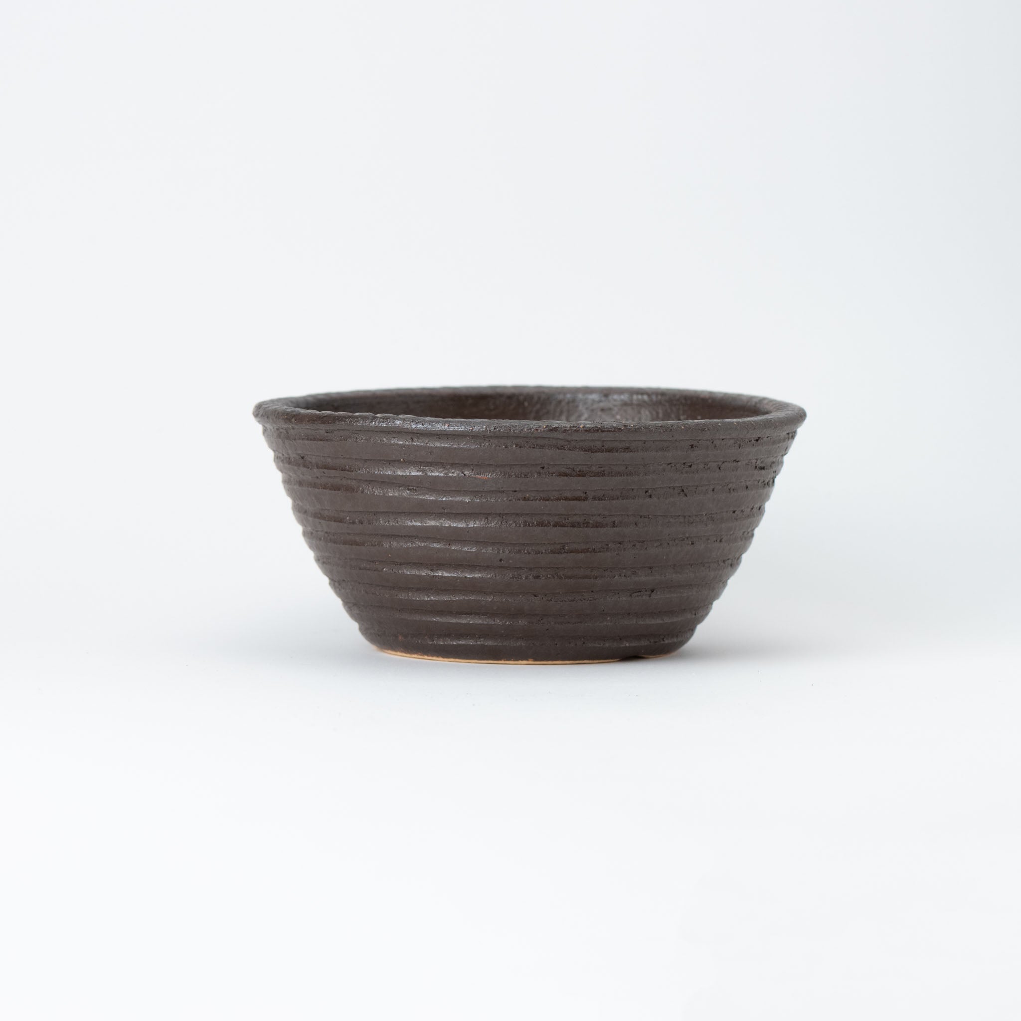 Naginowa Shigaraki Ware Burnt Lined Japanese Bonsai Pot 7.1 in.