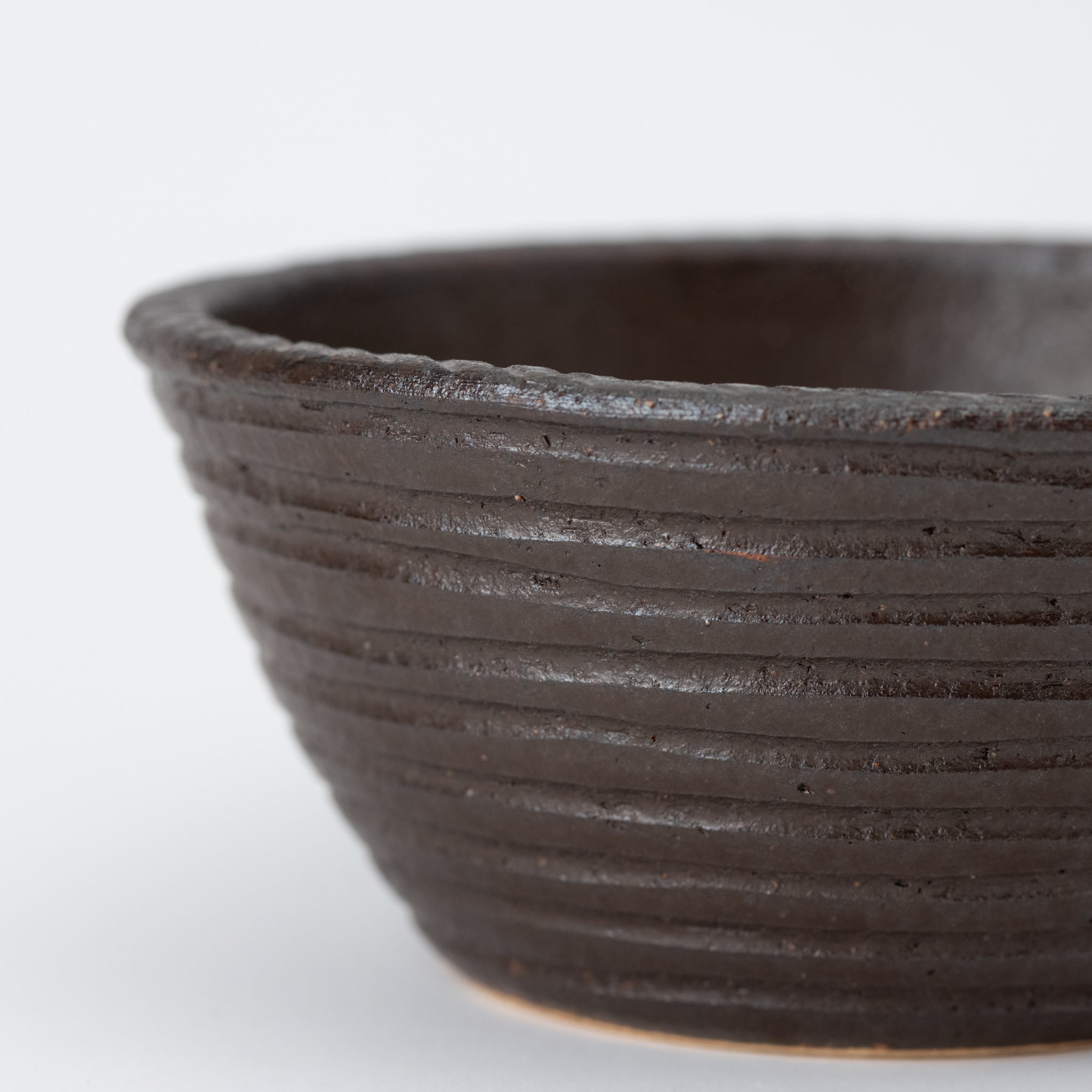 Naginowa Shigaraki Ware Burnt Lined Japanese Bonsai Pot 7.1 in.