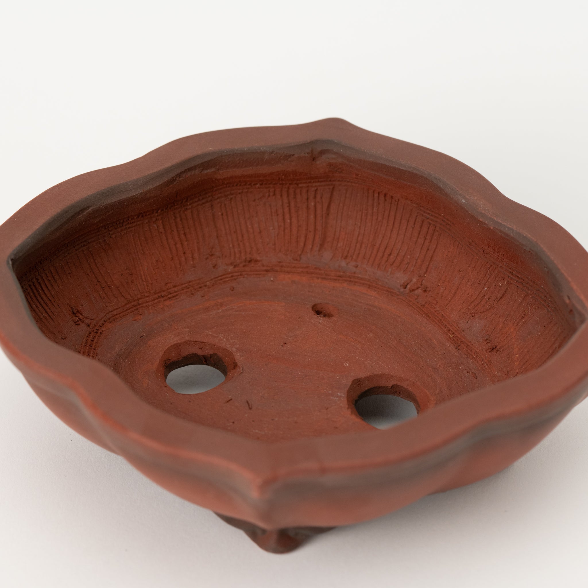 Bigei Tokoname Ware Oval Choenomeles Lagenaria Japanese Bonsai Pot