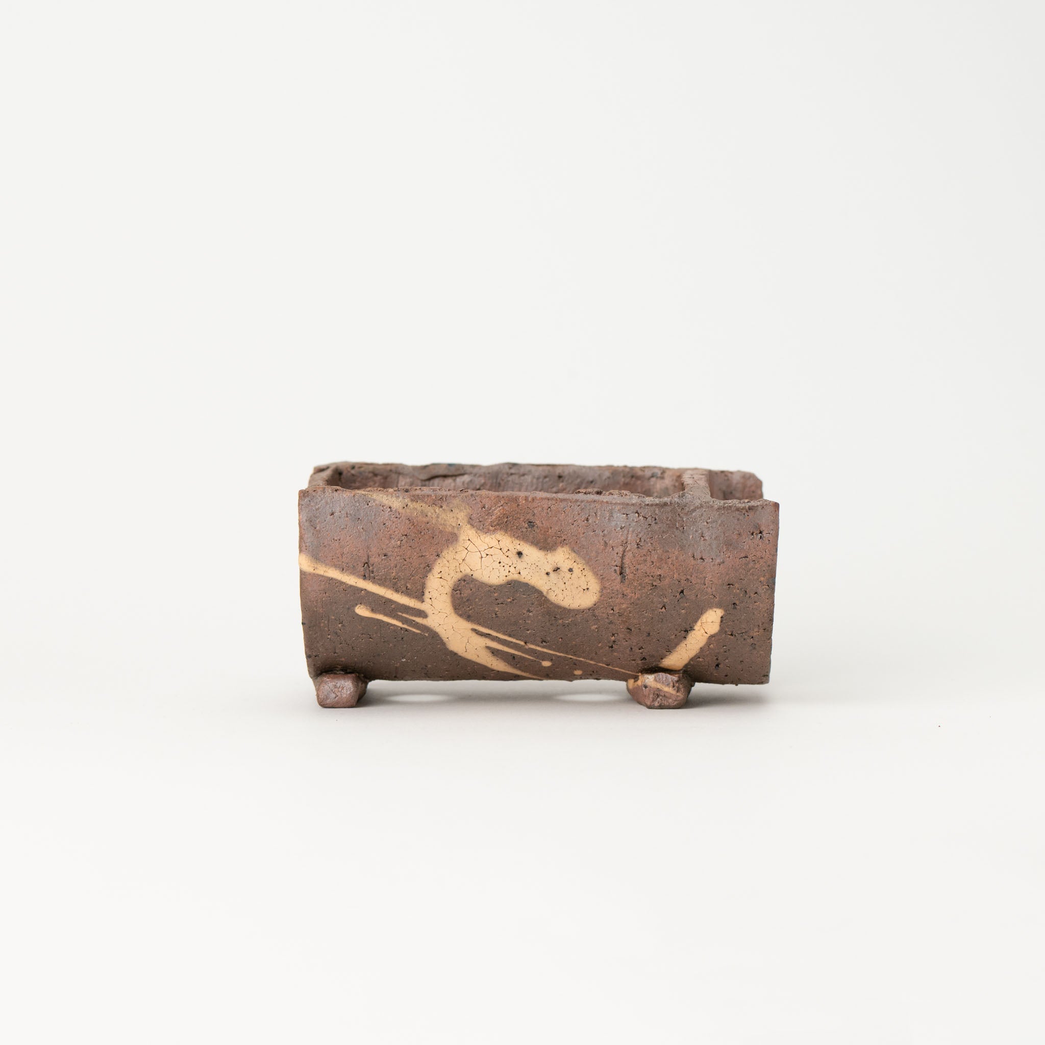 Mitsue Tokoname Ware Split-tube Bowl Japanese Bonsai Pot