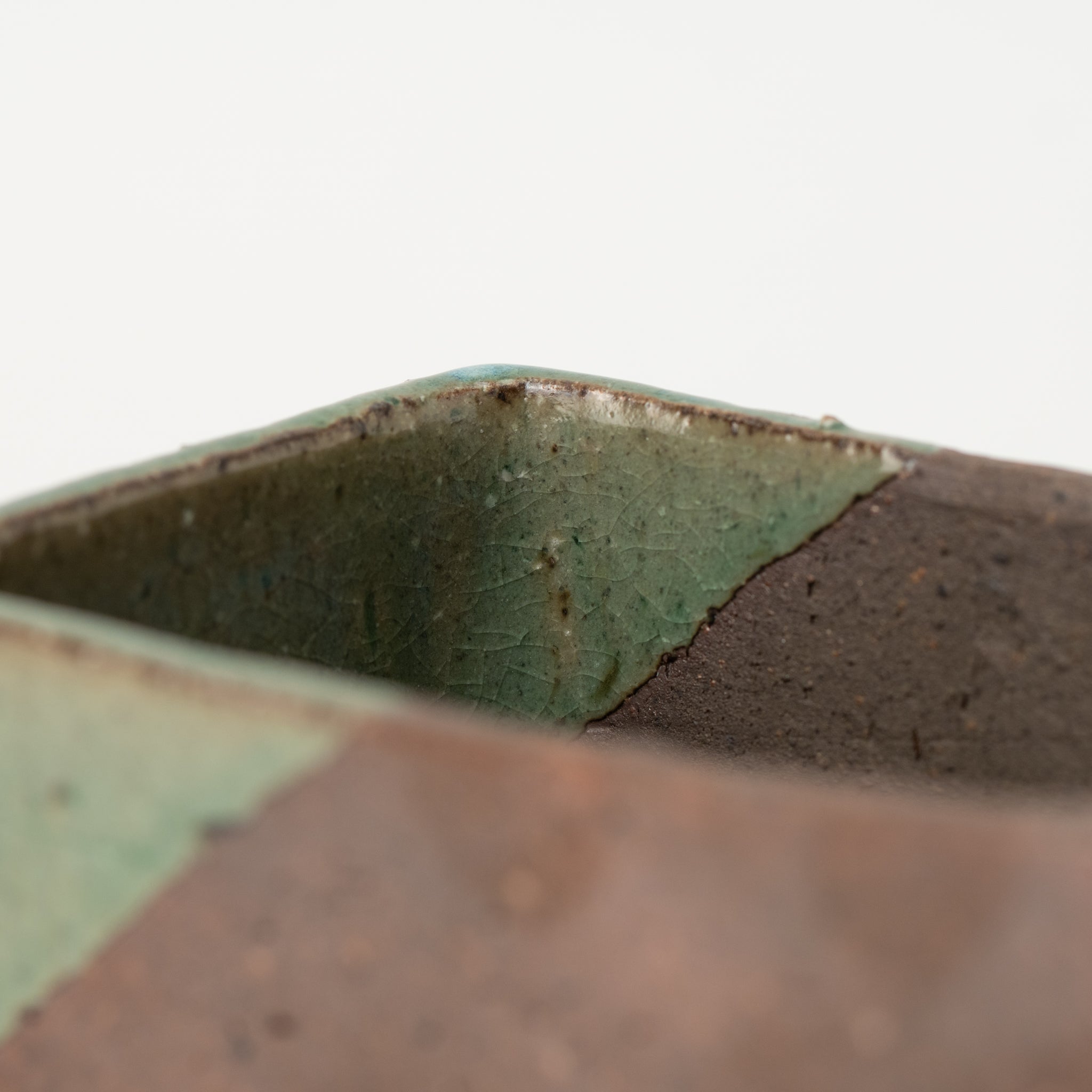 Mitsue Tokoname Ware Rectangle Medium Depth Japanese Bonsai Pot