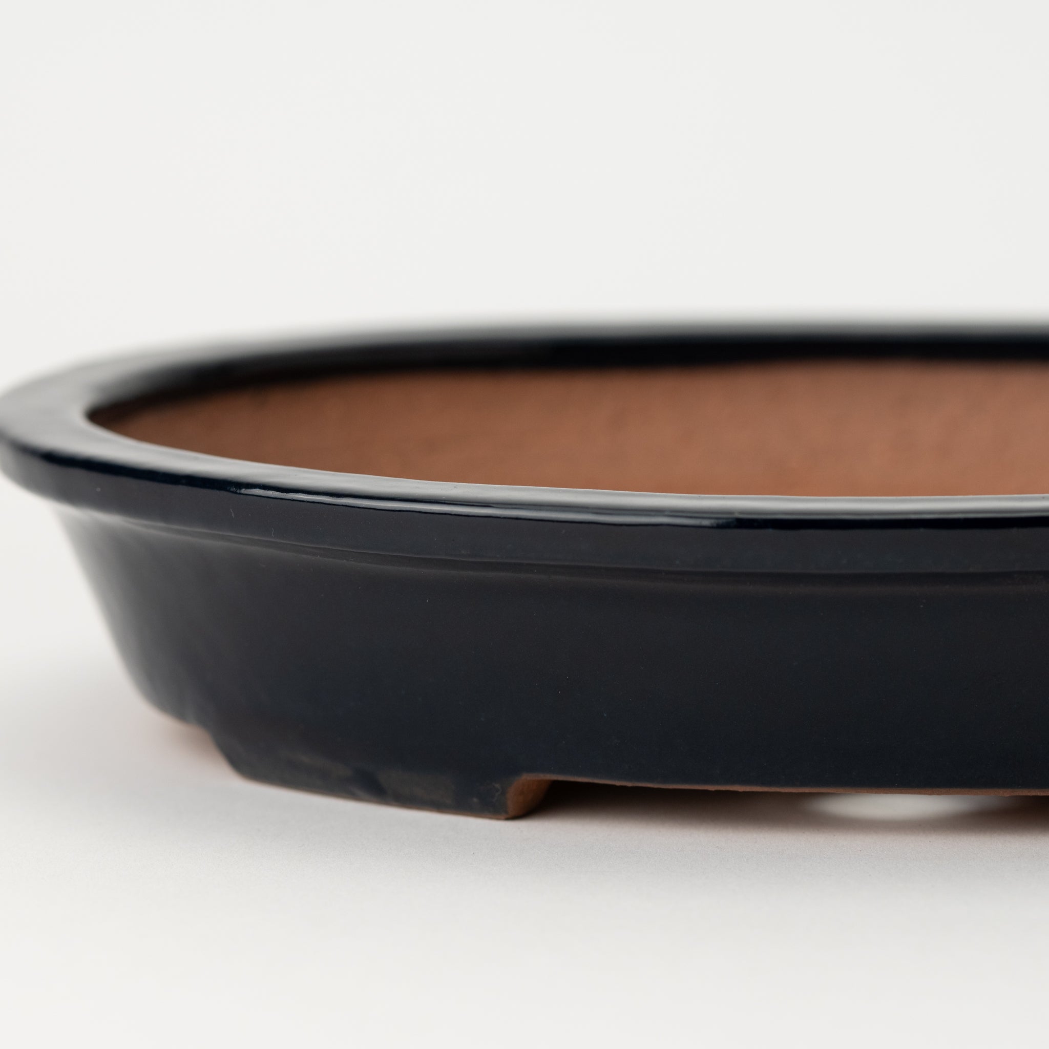 Sambo Tokoname Ware Oval Medim Shallow Japanese Bonsai Pot 10.8 in.