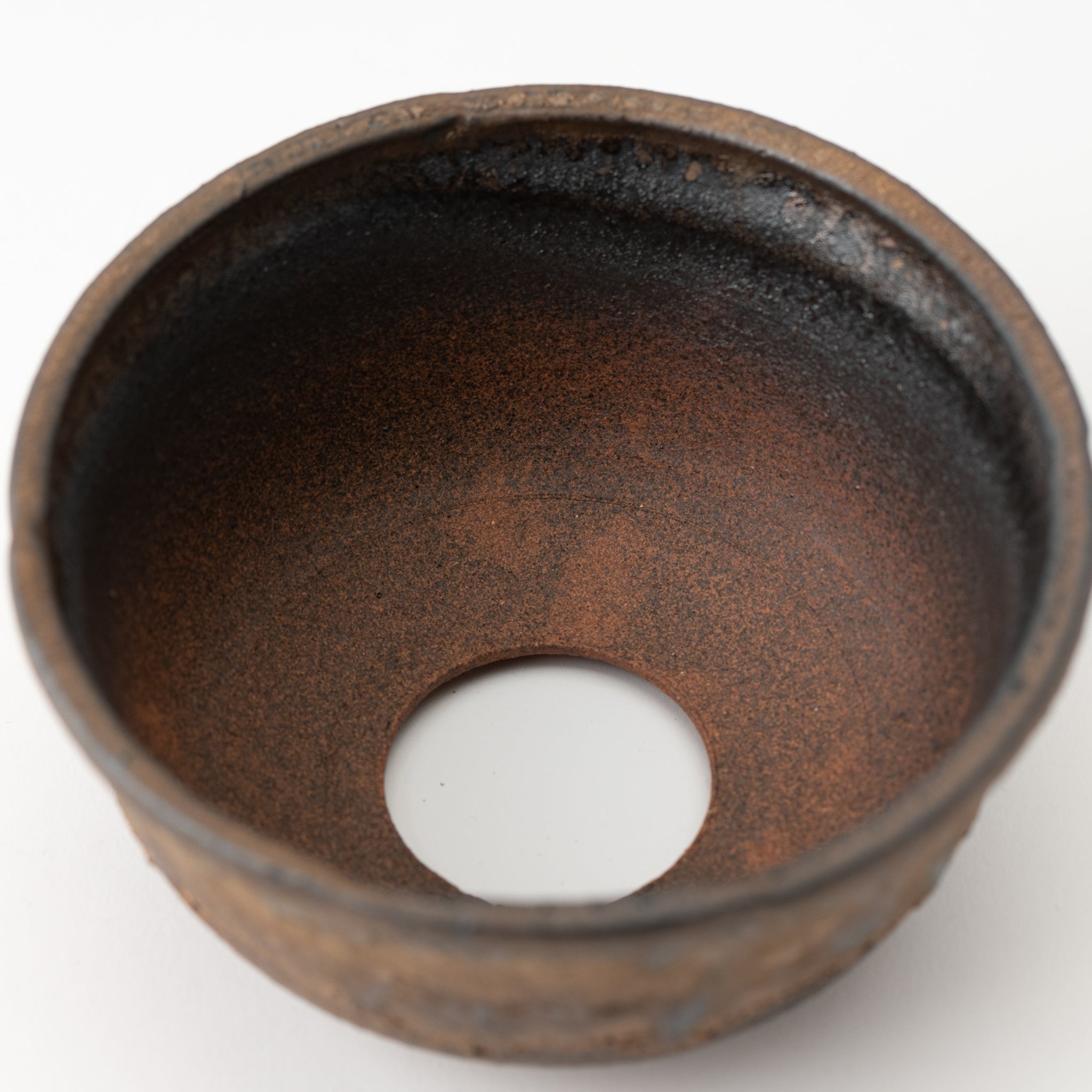 Naginowa Shigaraki Ware Gold Rust Shallow Japanese Bonsai Pot 5.5 in.