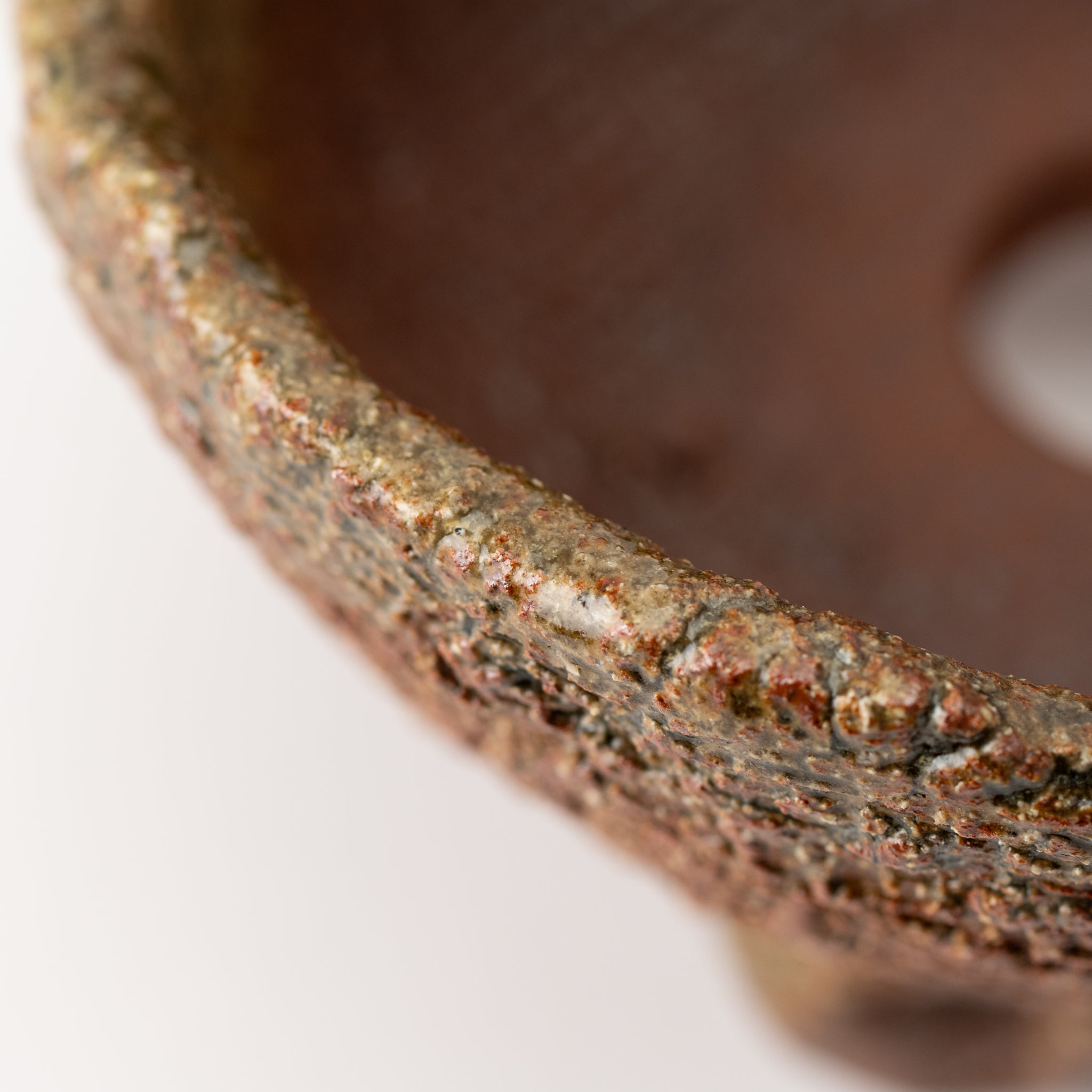 Naginowa Shigaraki Ware Flat 10 Irabo Glaze Japanese Bonsai Pot 6.3 in.