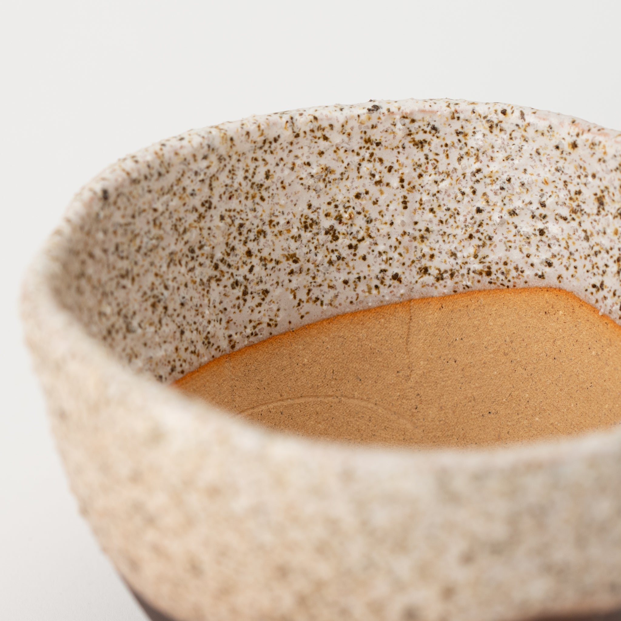 Naginowa Shigaraki Ware Iron Sand Triple Legged Japanese Bonsai Pot 4.5 in.