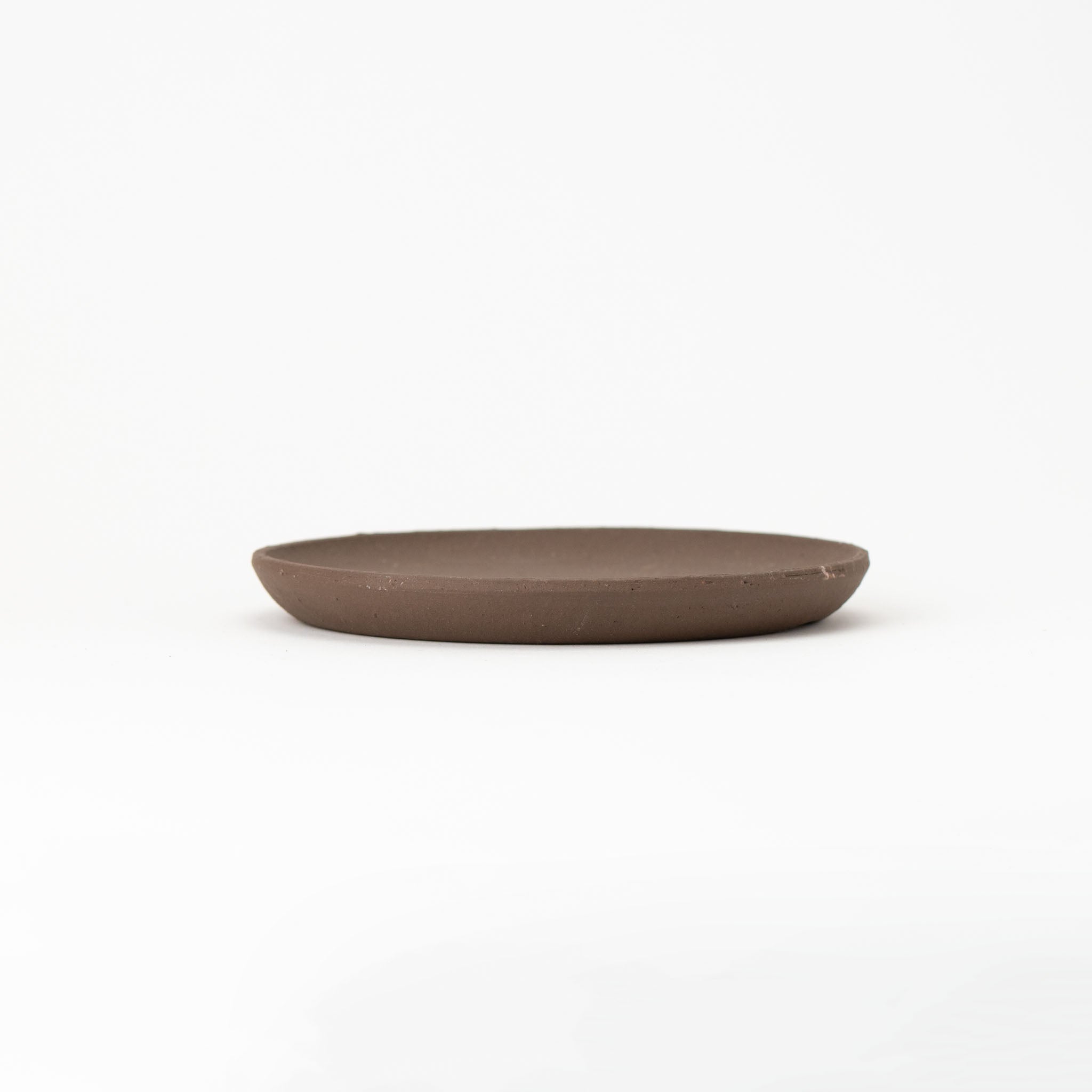 Naginowa Shigaraki Ware Burnt Saucer Japanese Bonsai Pot 6.1 in.