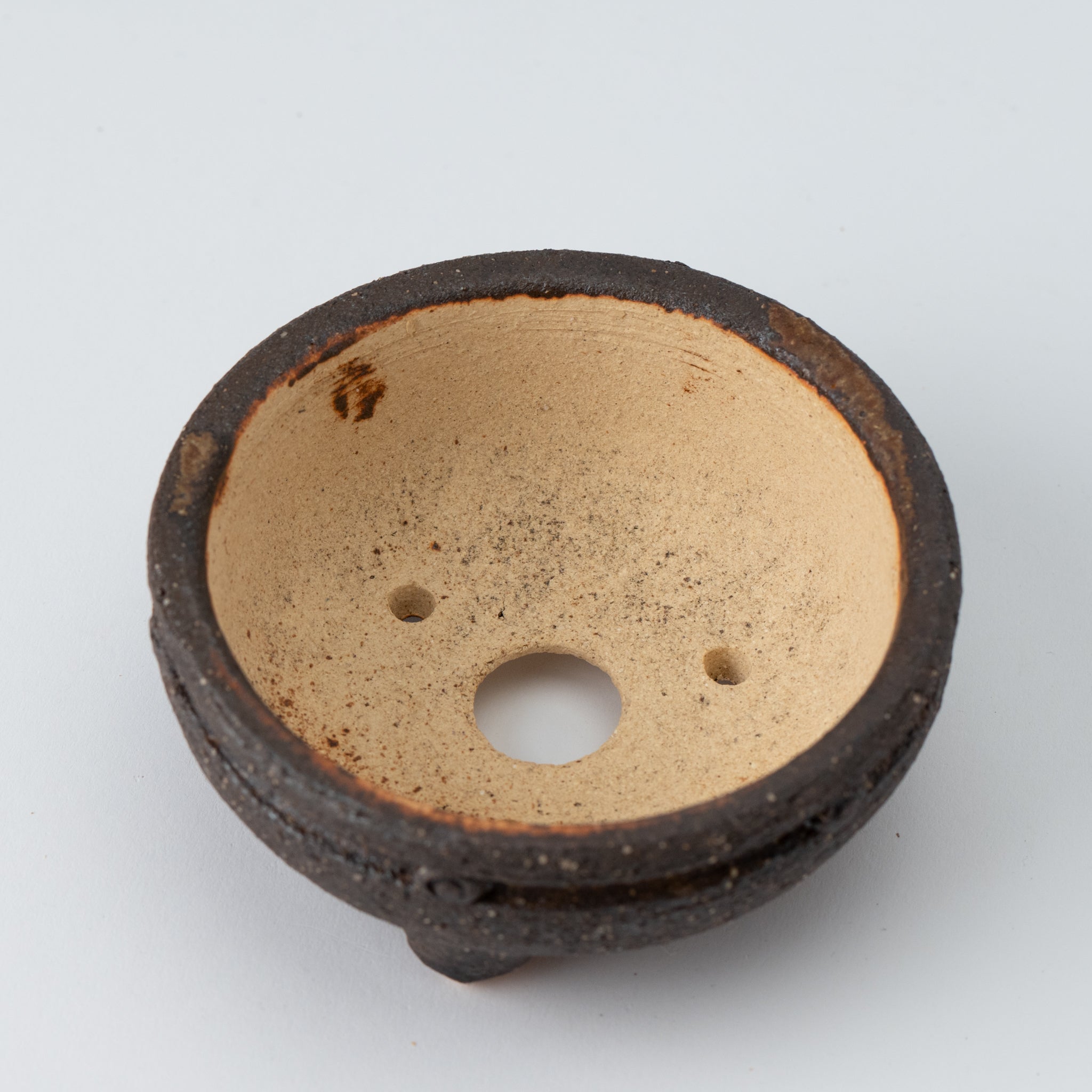 Naginowa Shigaraki Ware Komon Japanese Bonsai Pot Set of 3
