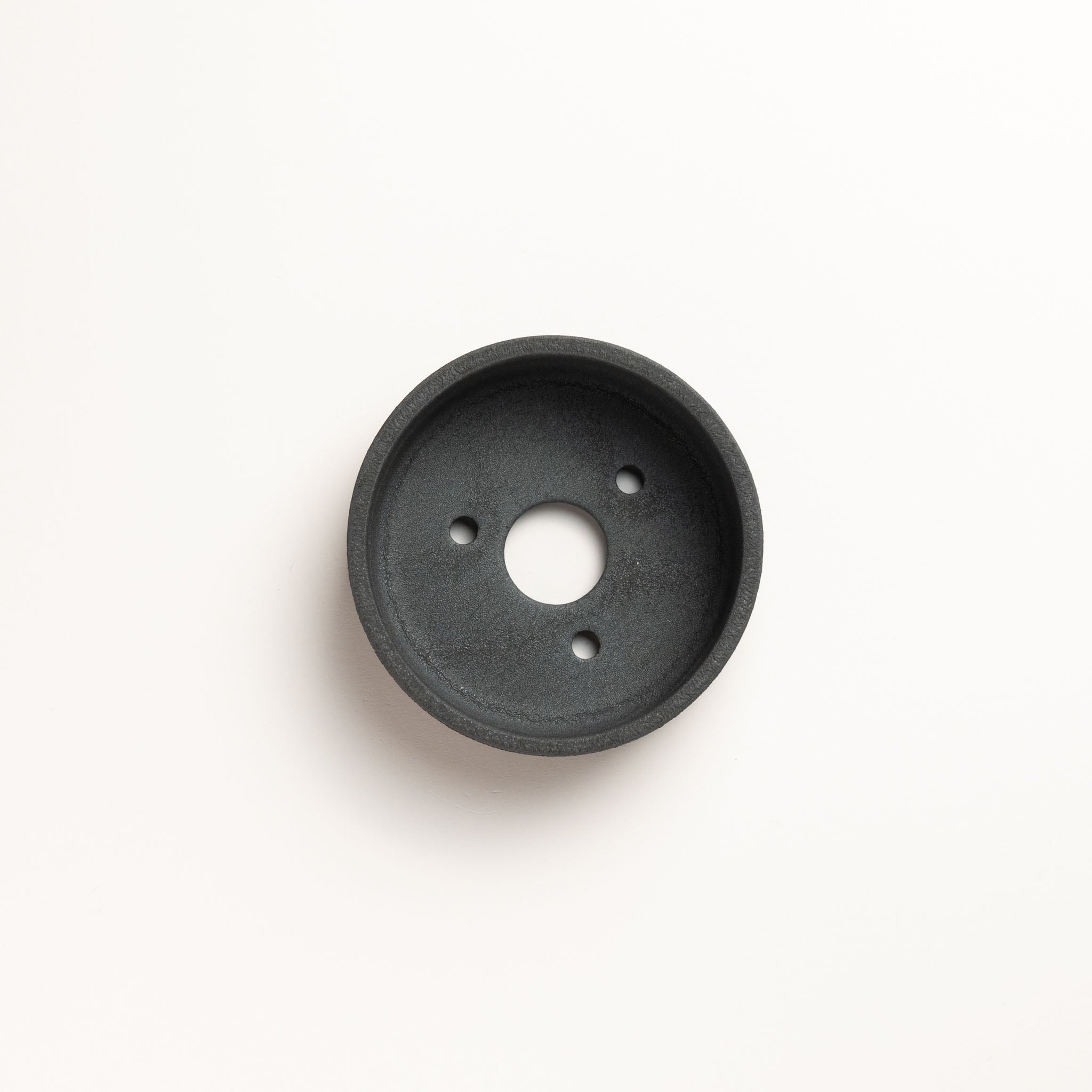 Naginowa Ibushi black Circle Shallow BANKO Ware Japanese Bonsai Pot 4.2in.
