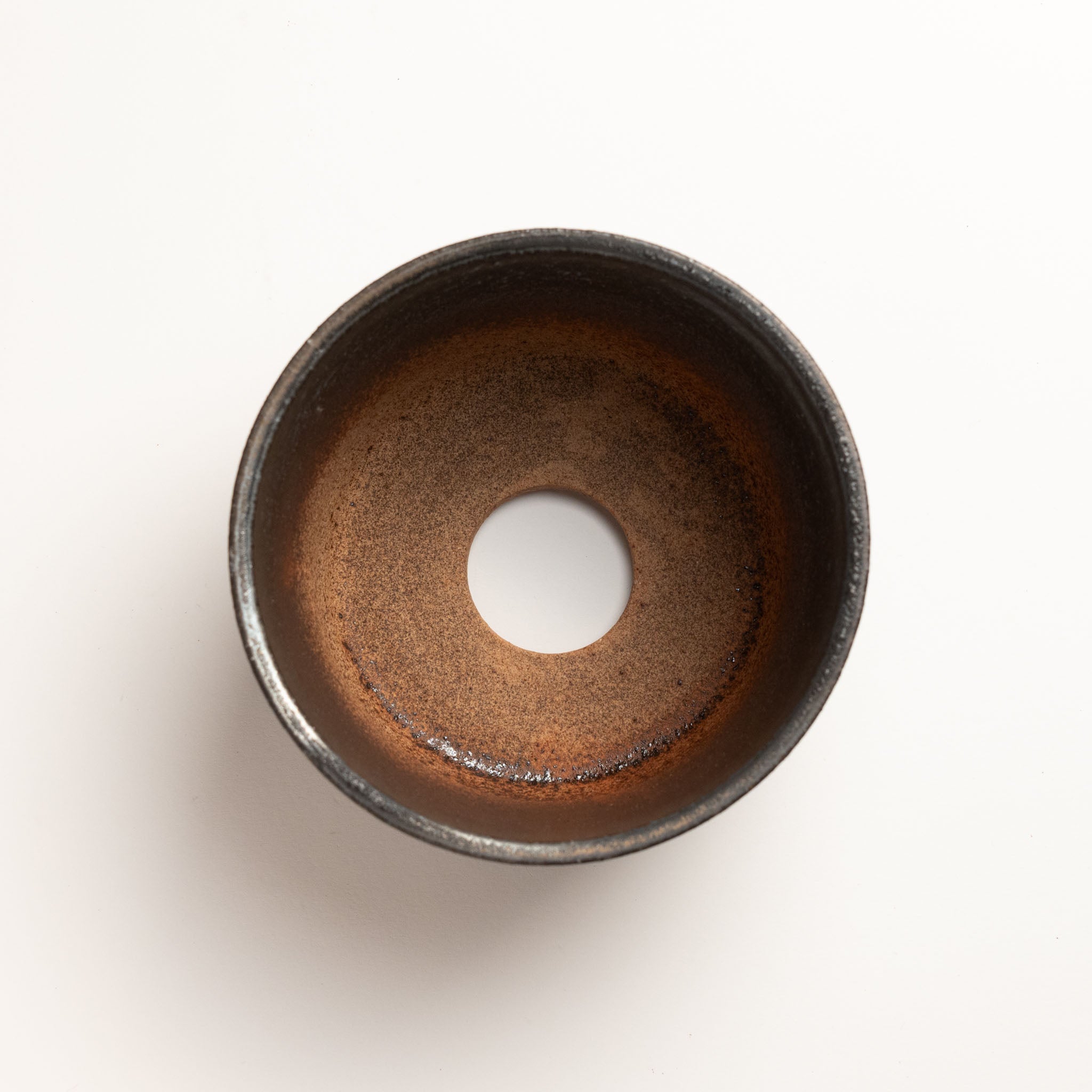 Naginowa Shigaraki Ware Gold Rust Slanted Japanese Bonsai Pot