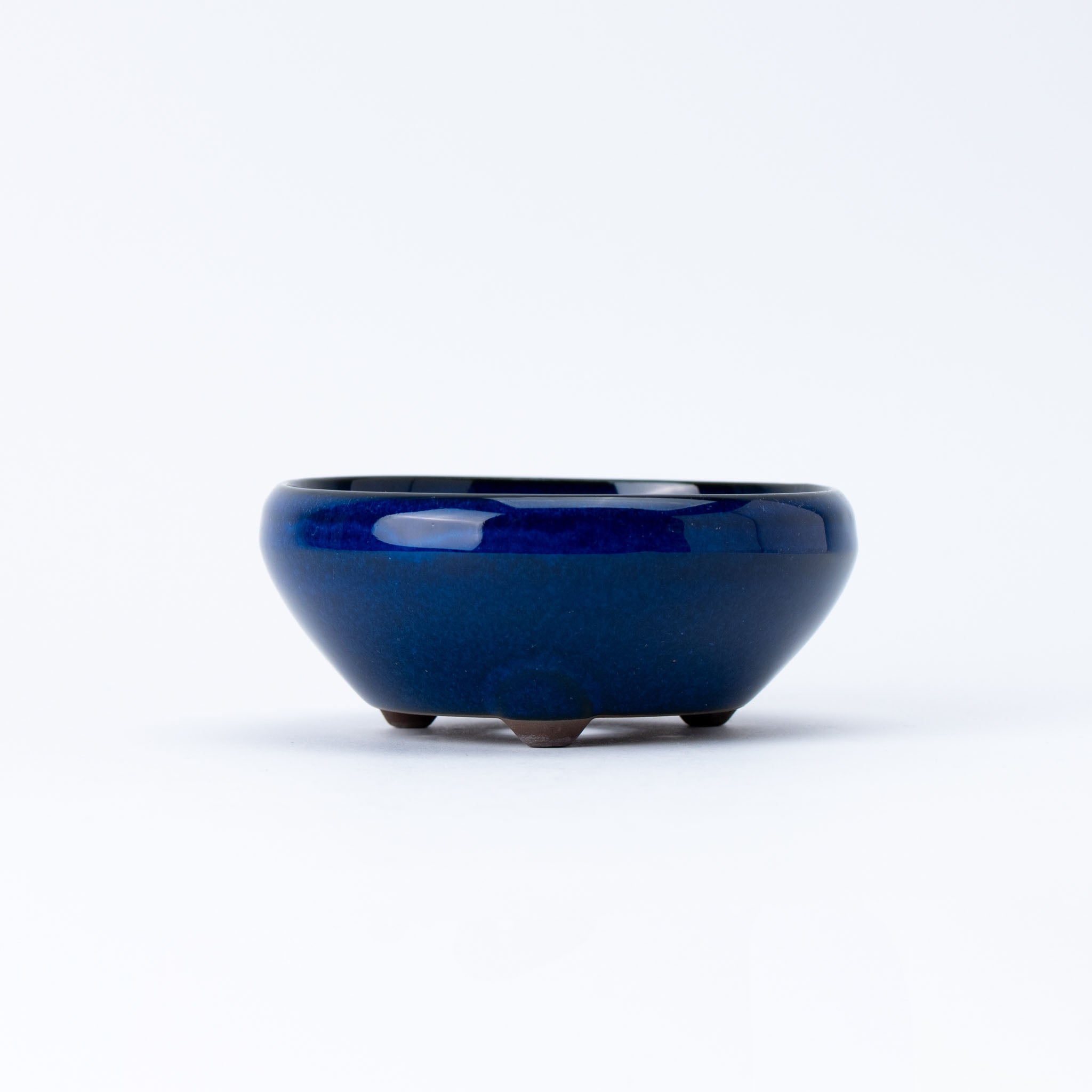 Naginowa Namako Navy BANKO Ware Japanese Bonsai Pot Set of 3