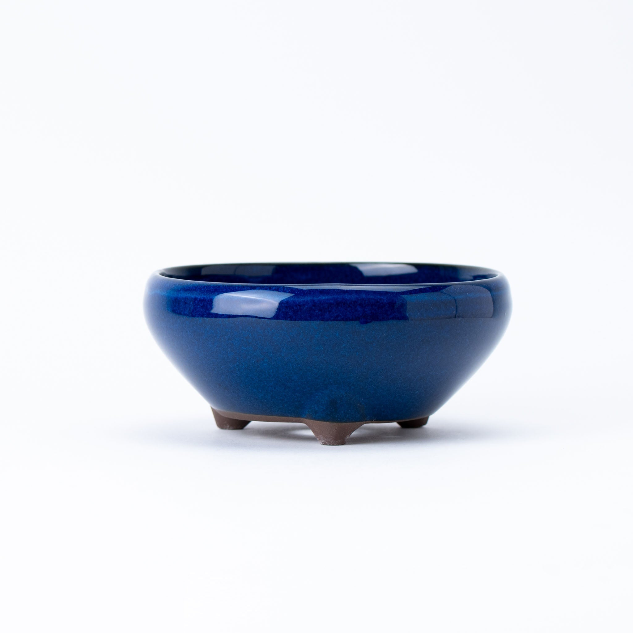 Naginowa Namako Navy BANKO Ware Japanese Bonsai Pot Set of 3