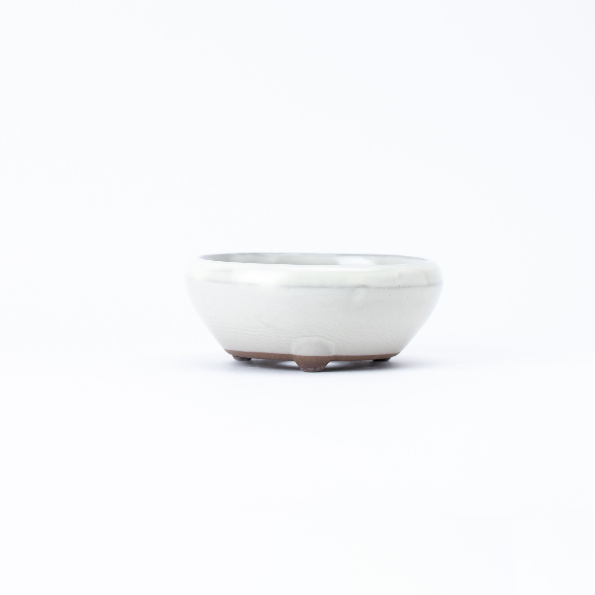 Naginowa Cream BANKO Ware Japanese Bonsai Pot Set of 3