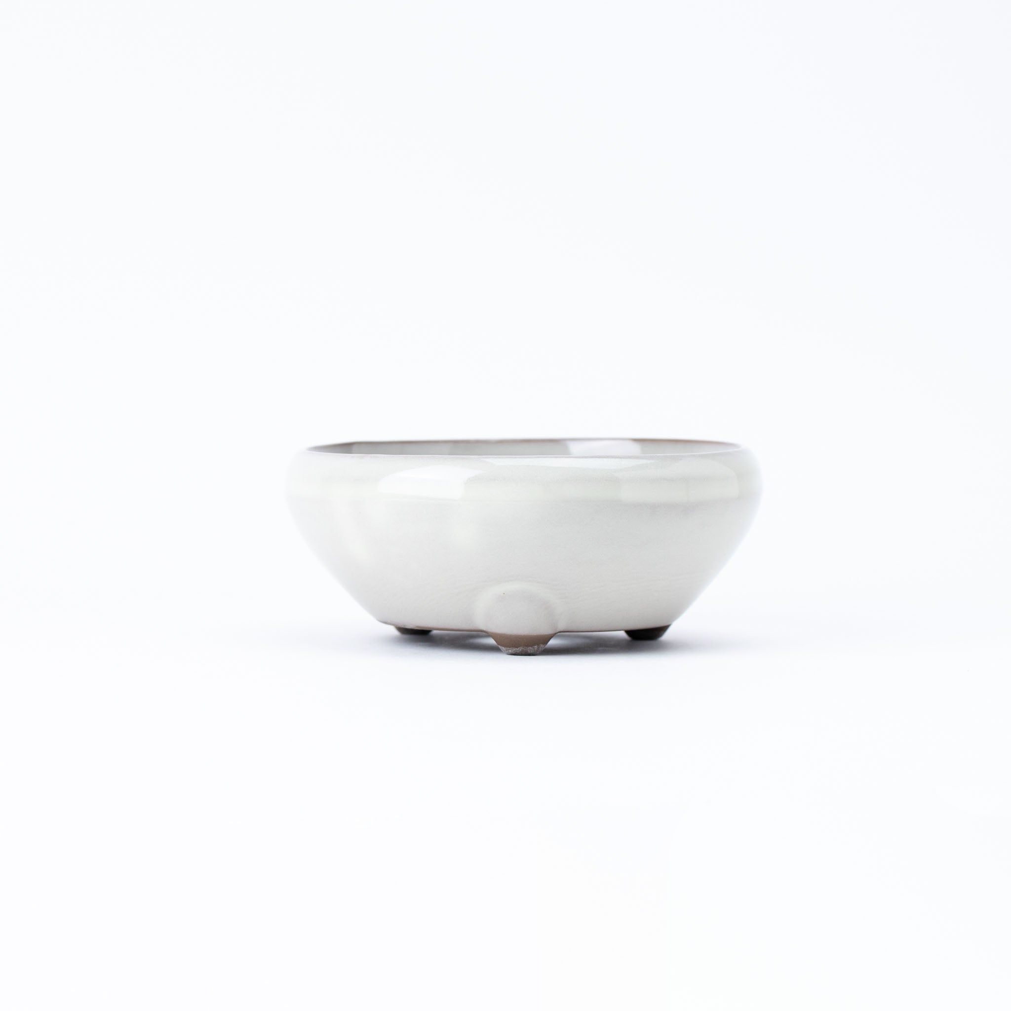 Naginowa Cream BANKO Ware Japanese Bonsai Pot Set of 3