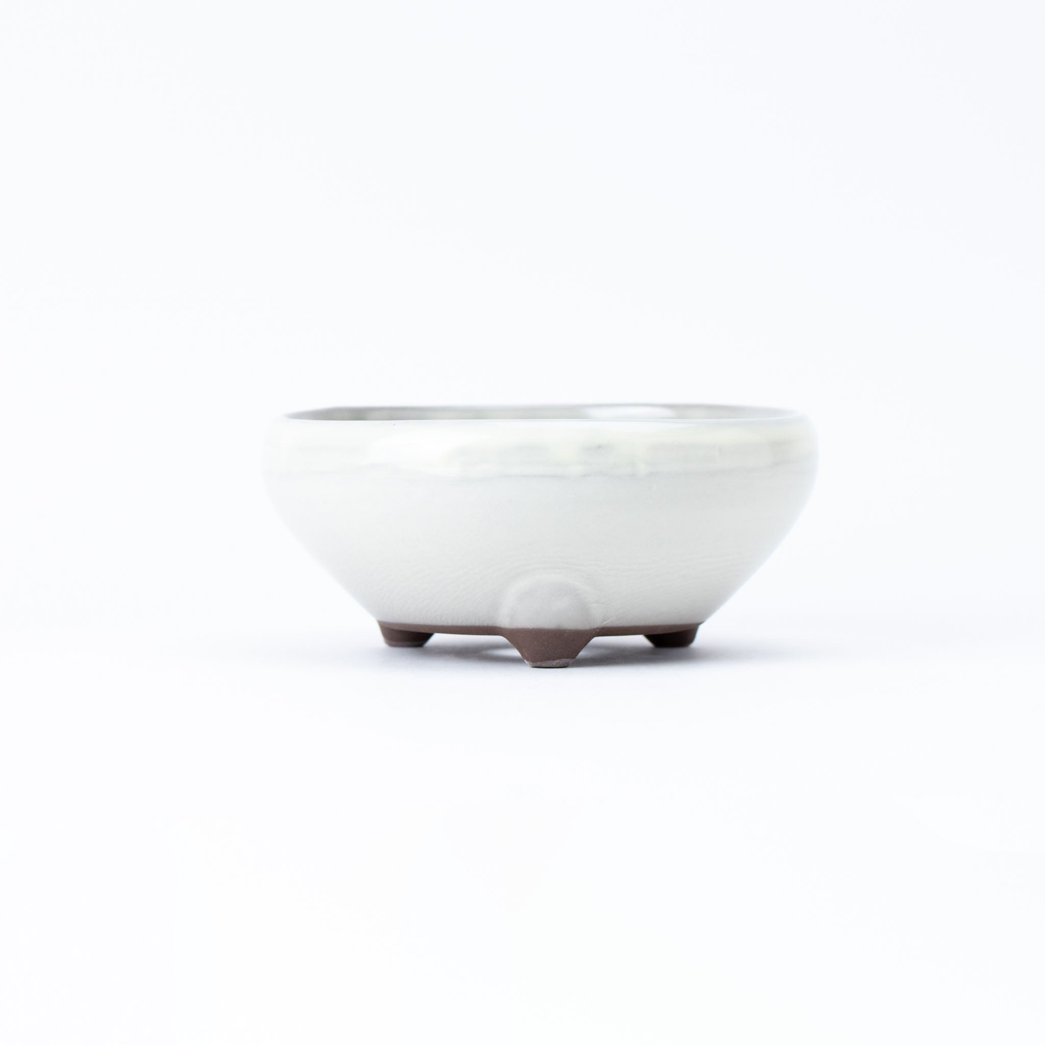 Naginowa Cream BANKO Ware Japanese Bonsai Pot Set of 3