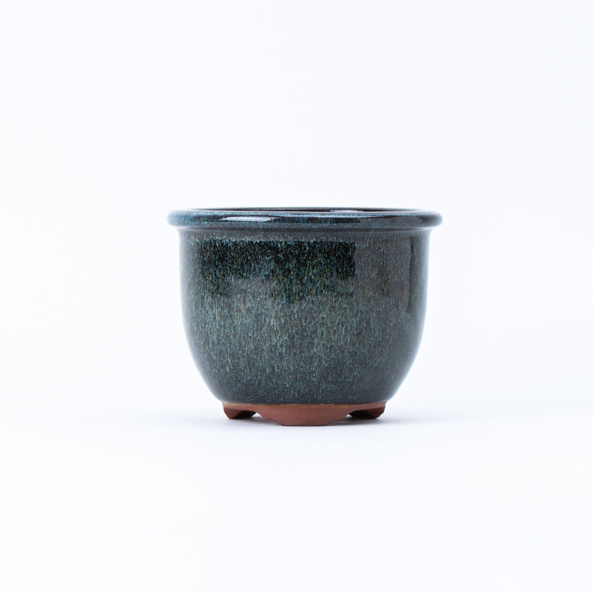 Eimei Tokoname Ware Round with Deeper Rim Japanese Bonsai Pot