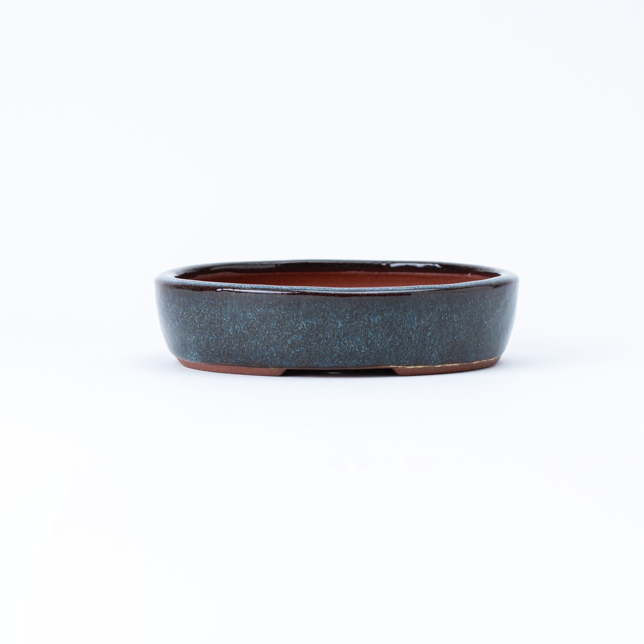 Eimei Tokoname Ware Oval Green Japanese Bonsai Pot