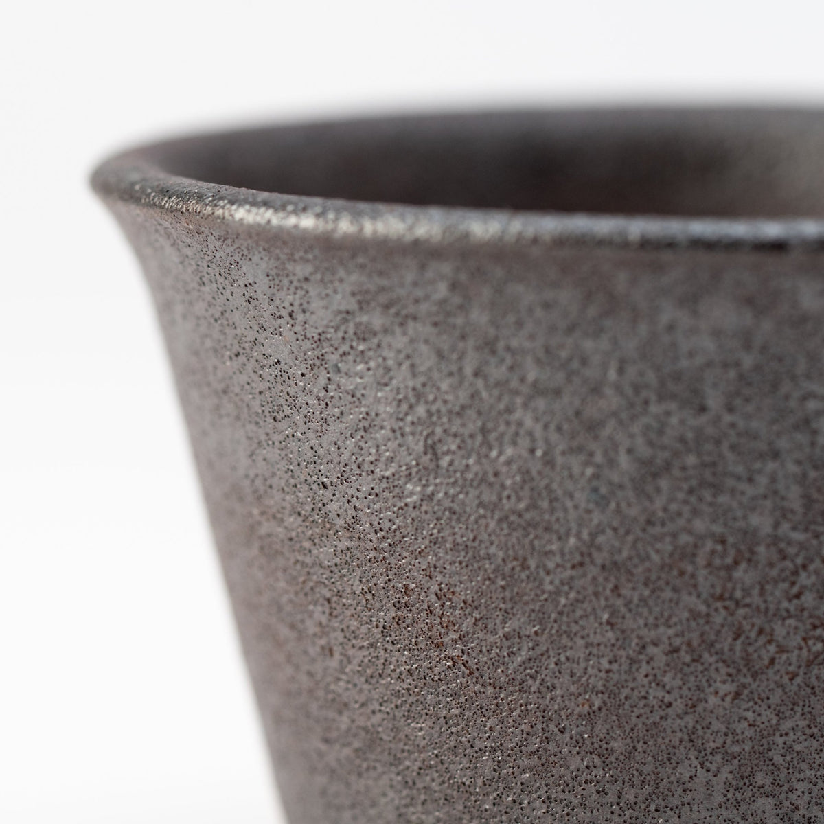 Naginowa Black Standard BANKO Ware Japanese Bonsai Pot 4.3in.